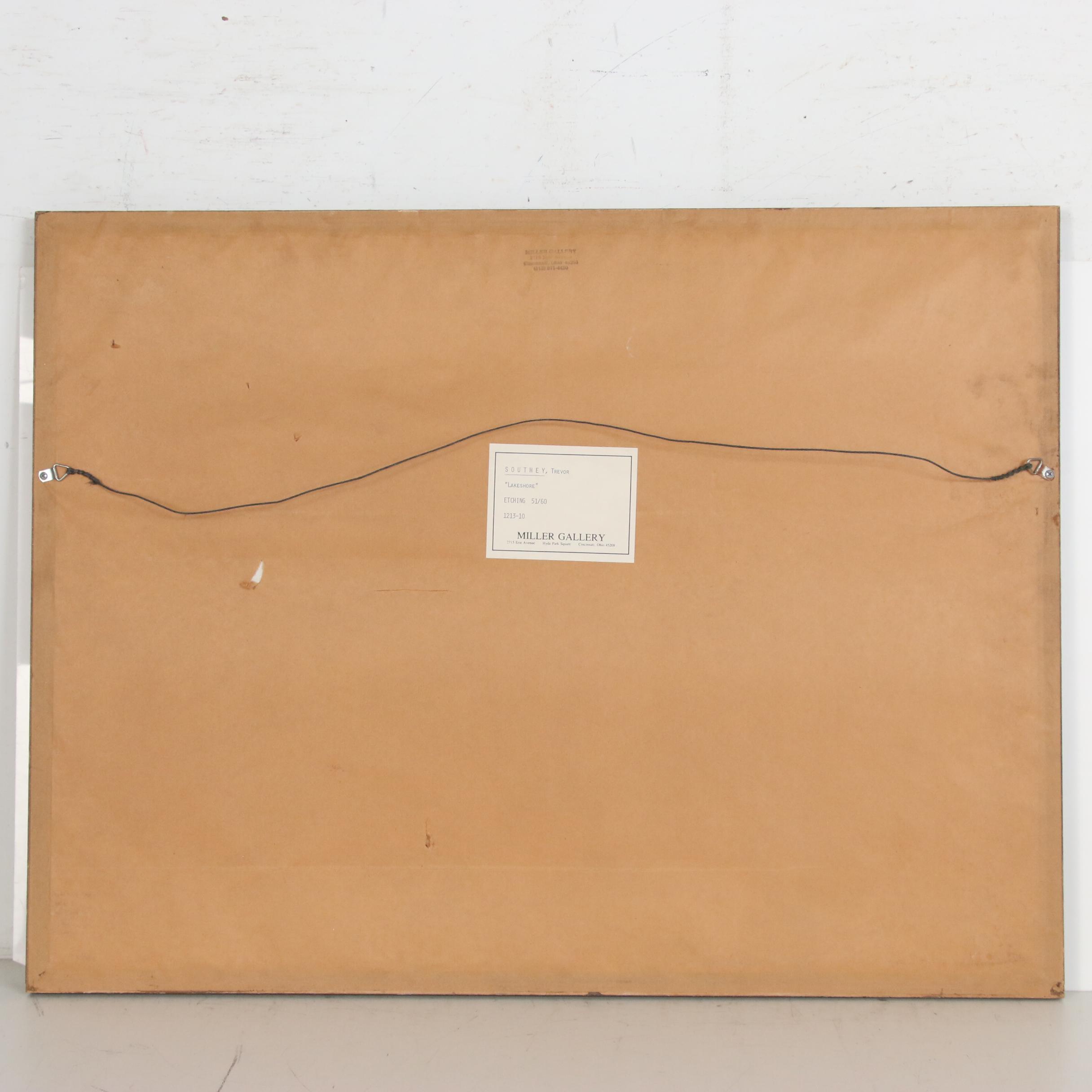 Trevor Southey Etching "Lakeshore"