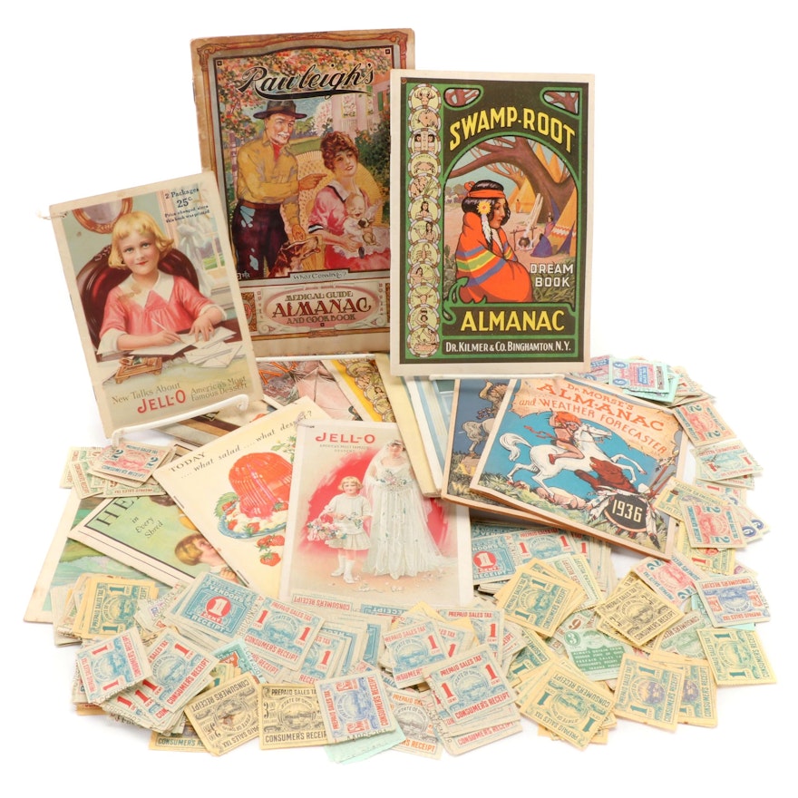 Almanacs, Recipes and Health Booklets with Ohio Tax Stamps