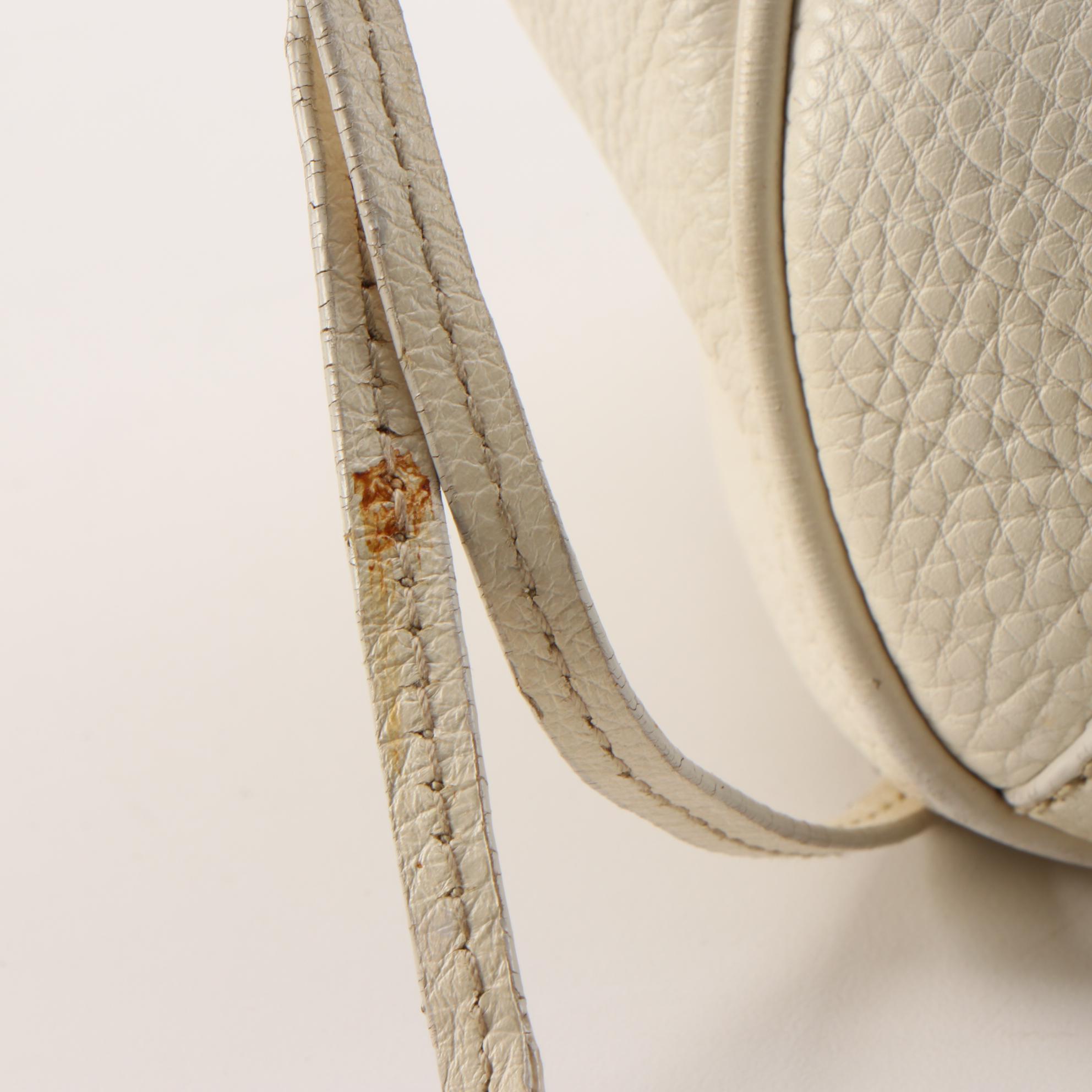 Prada Tote Bag in Bianco Vitello Daino Leather