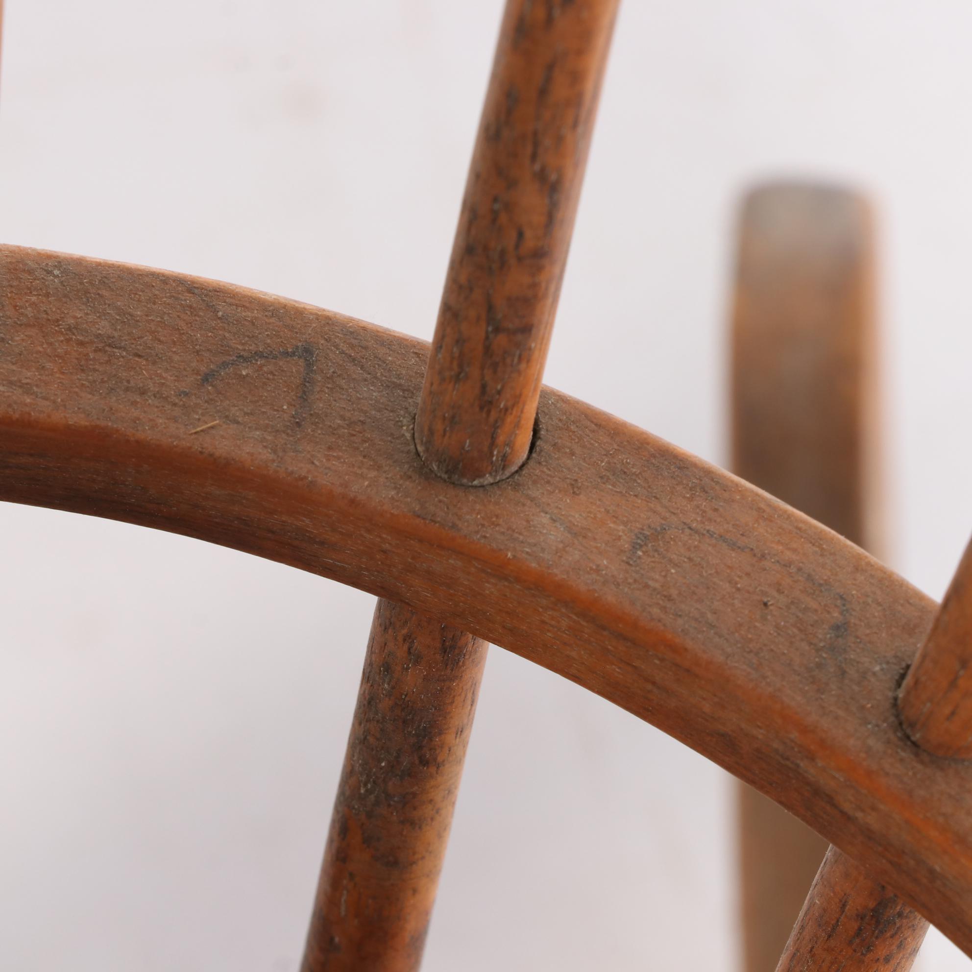 American Primitive Child's Sack-Back Windsor Rocking Armchair, 20th Century