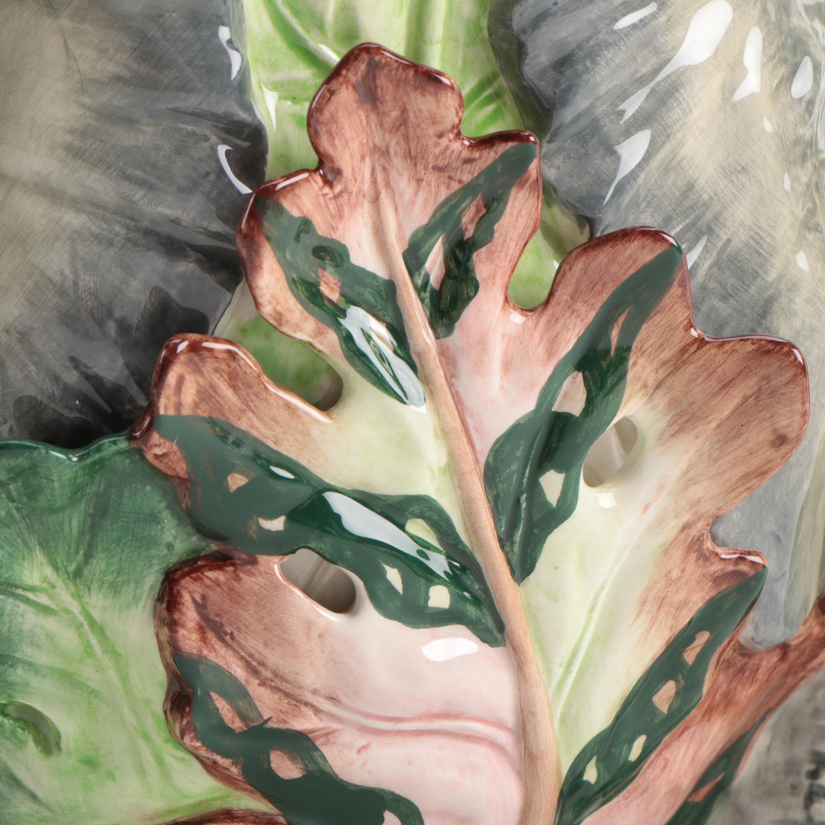 Fitz & Floyd Classics "Exotic Jungle" Ceramic Elephant Cachepot