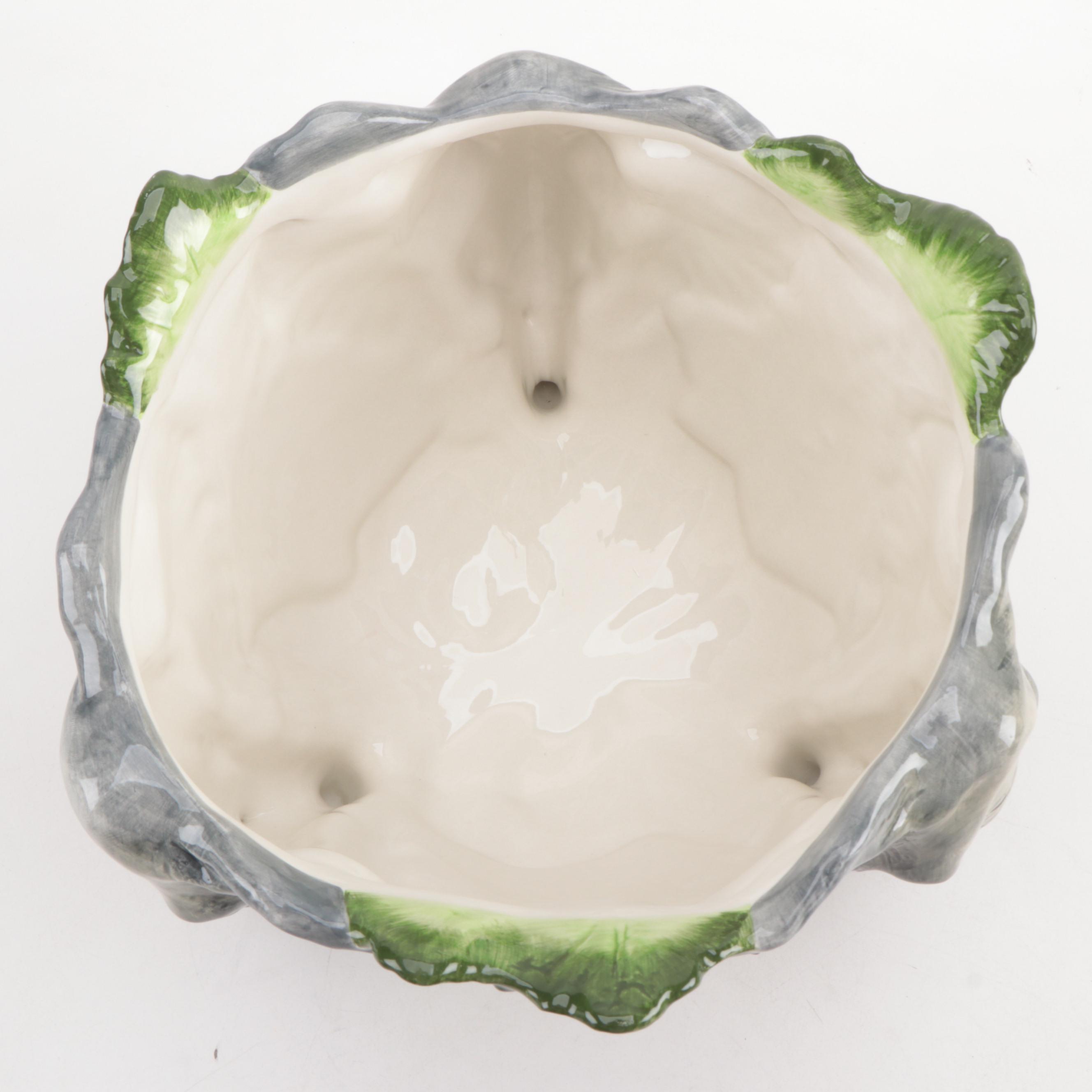 Fitz & Floyd Classics "Exotic Jungle" Ceramic Elephant Cachepot