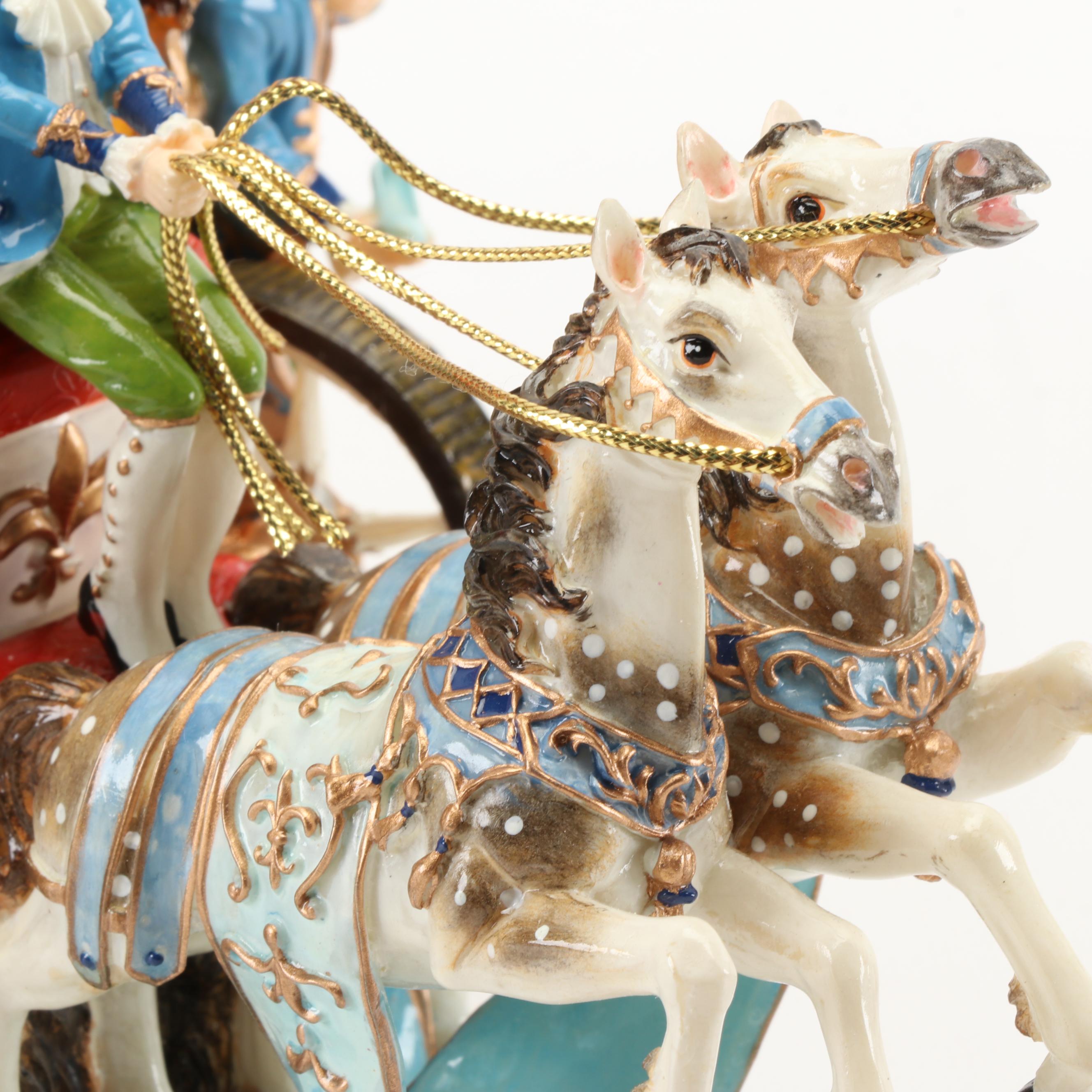 Fitz & Floyd Classics Ceramic Cinderella Pumpkin Carriage Musical Figurine