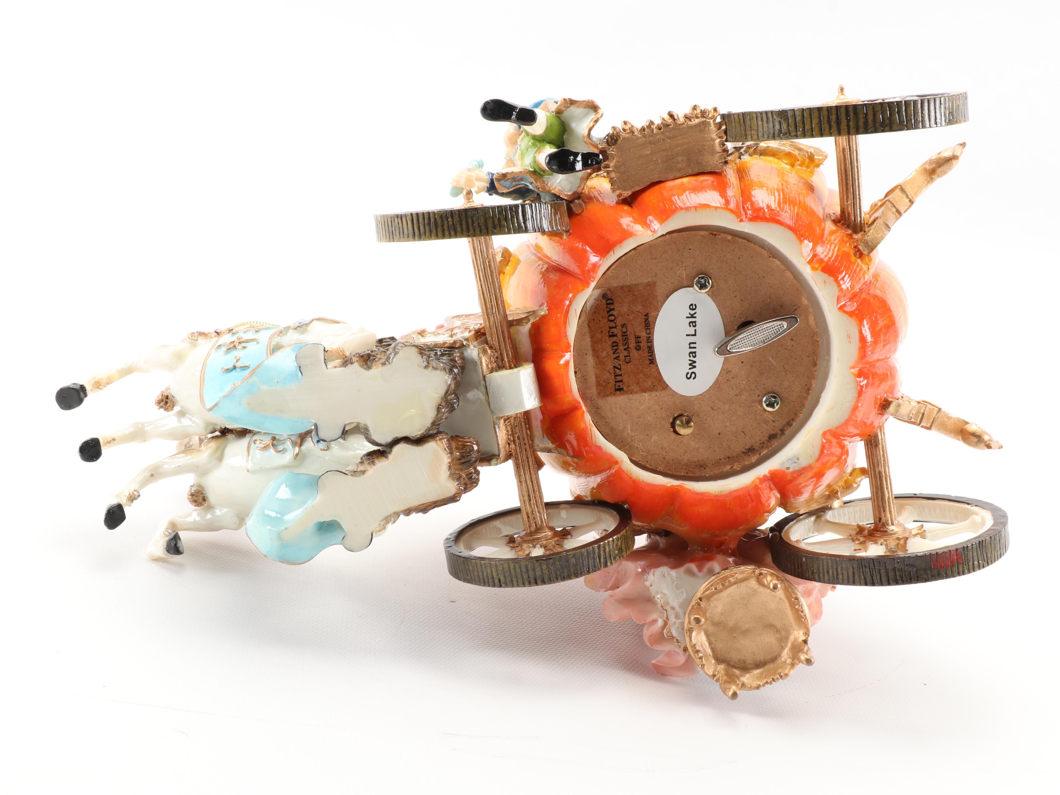 Fitz & Floyd Classics Ceramic Cinderella Pumpkin Carriage Musical Figurine