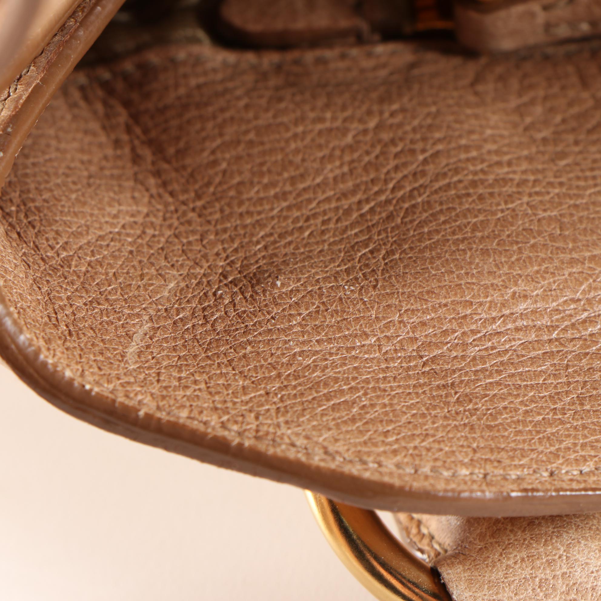 Prada Tote Bag in Gradient Tan Vitello Daino Leather