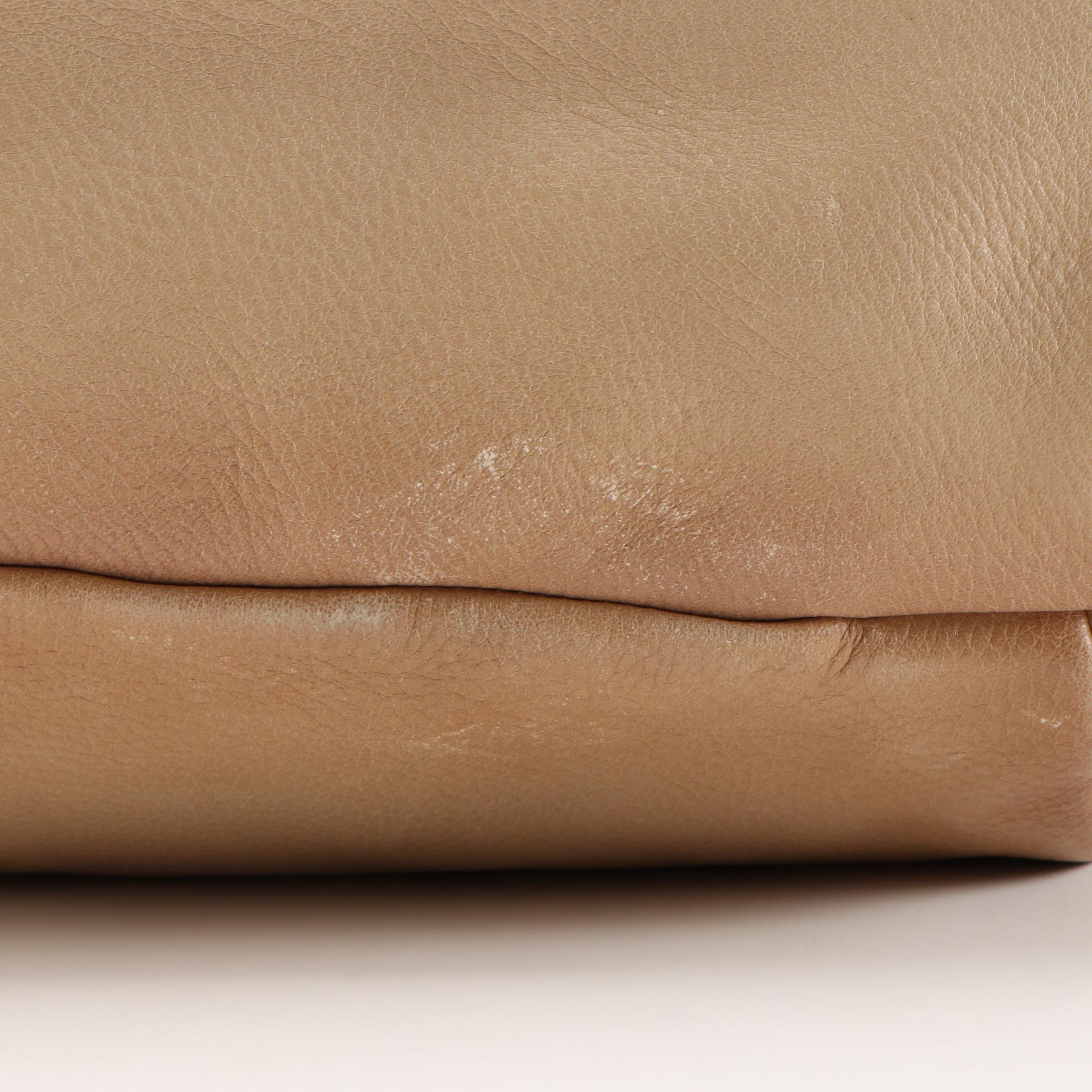 Prada Tote Bag in Gradient Tan Vitello Daino Leather