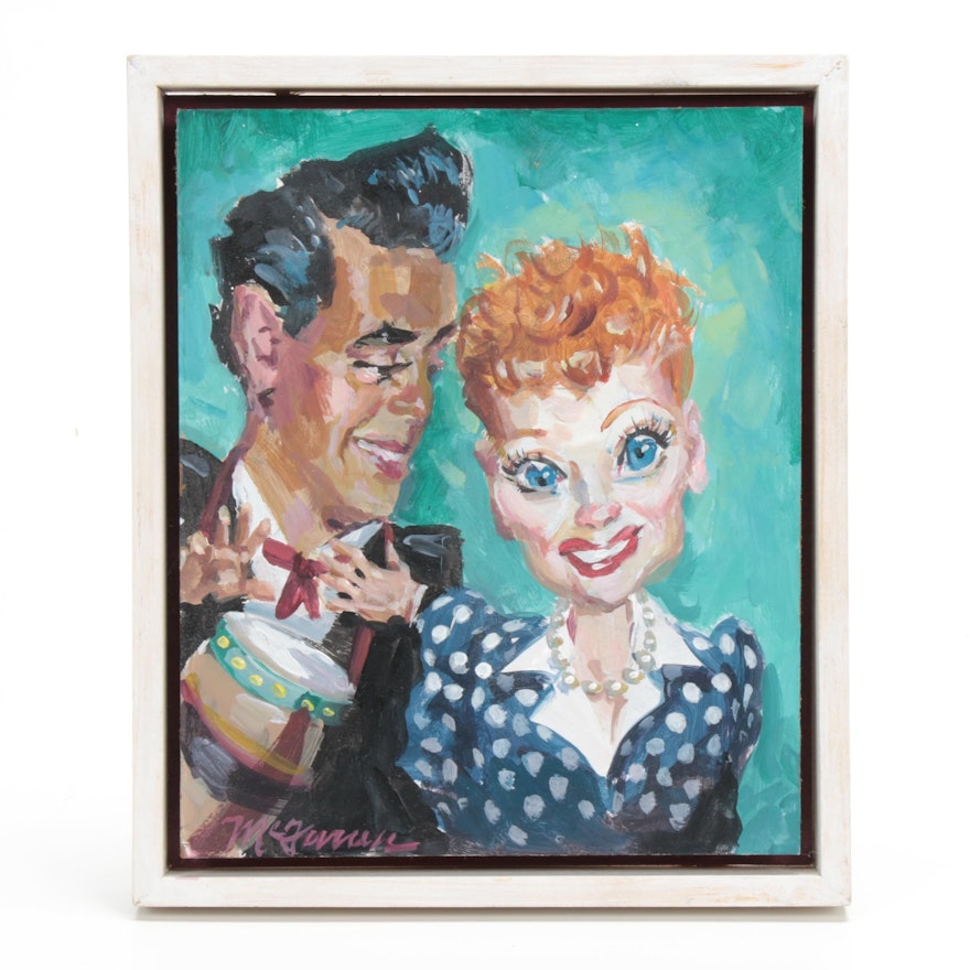 Stylized Acrylic Painting of "I Love Lucy"