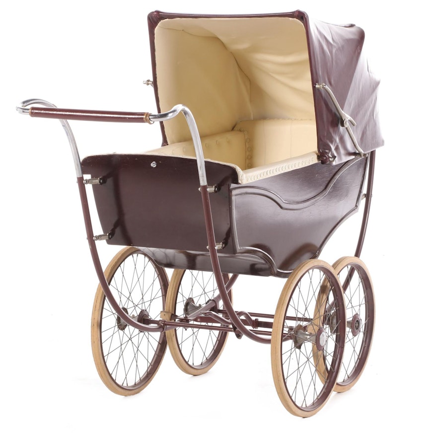 English Marmet Wooden Baby Carriage