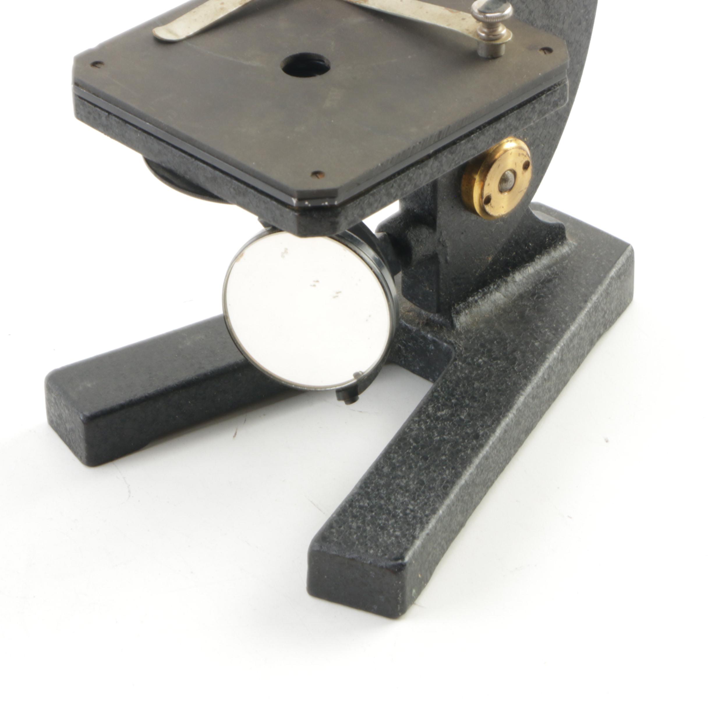 Carl Zeiss Jena Monocular Microscope with Case, Early 20th Century