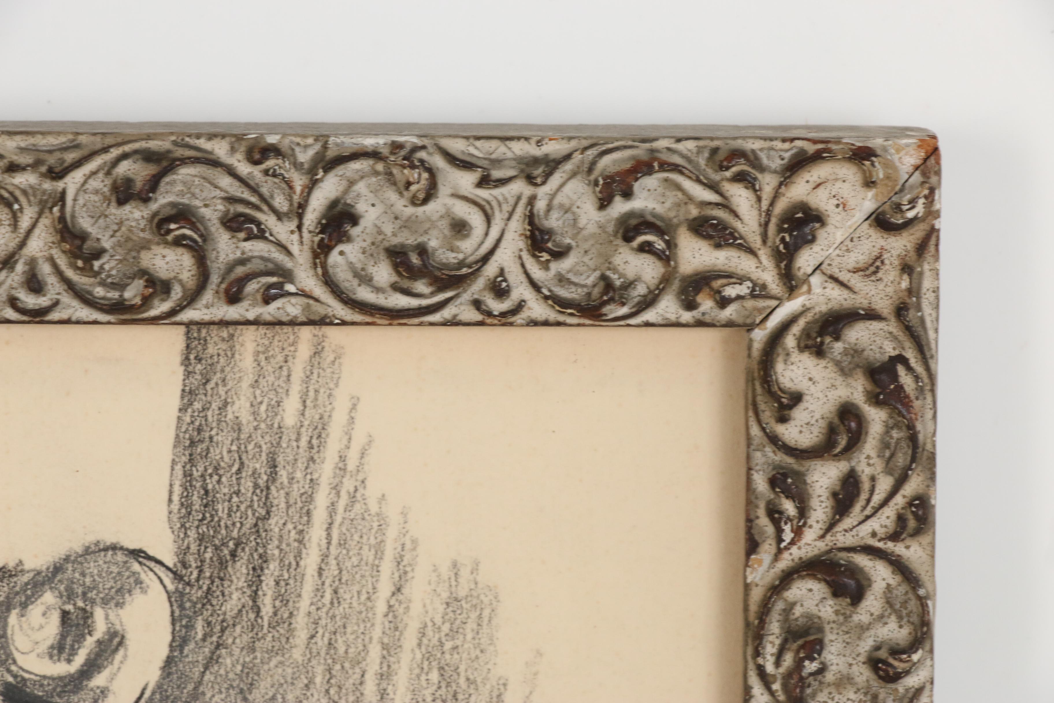 Leon Kelly Charcoal and Graphite Drawing of Cellist