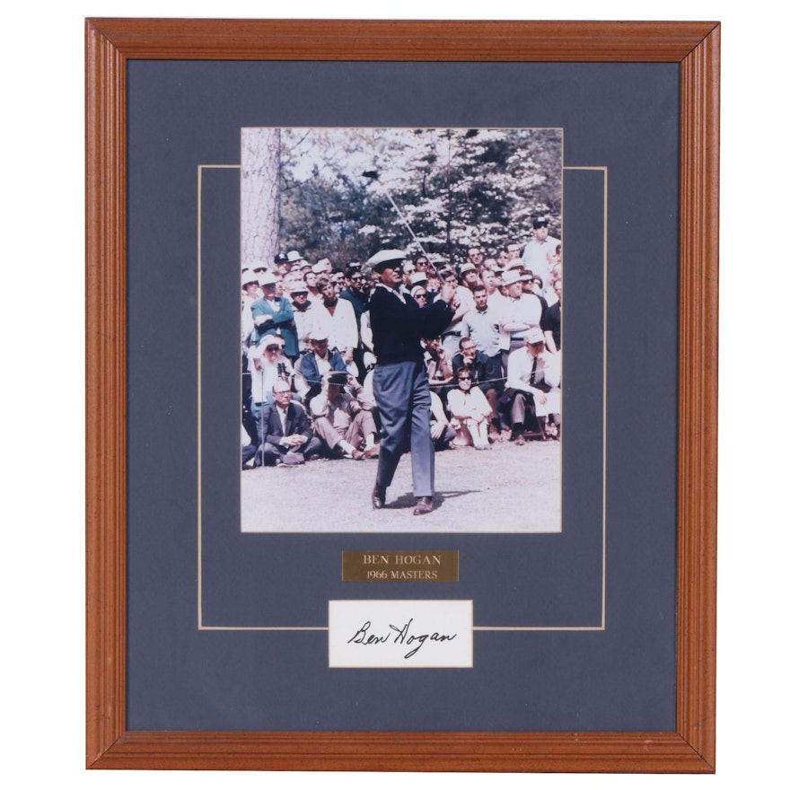 Ben Hogan Autographed Card with Promo Photograph