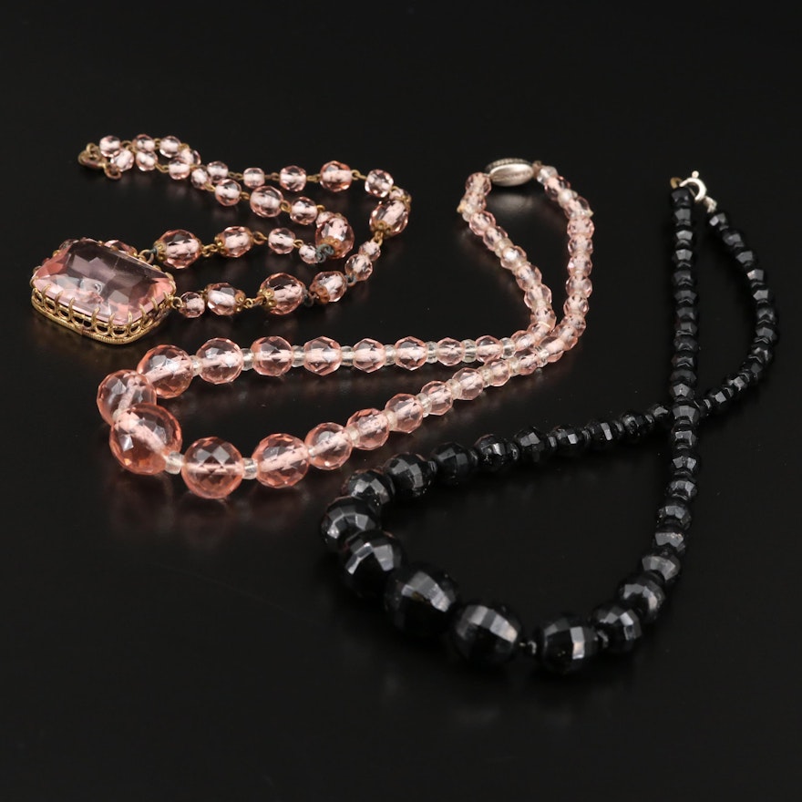Art Deco Glass Necklaces