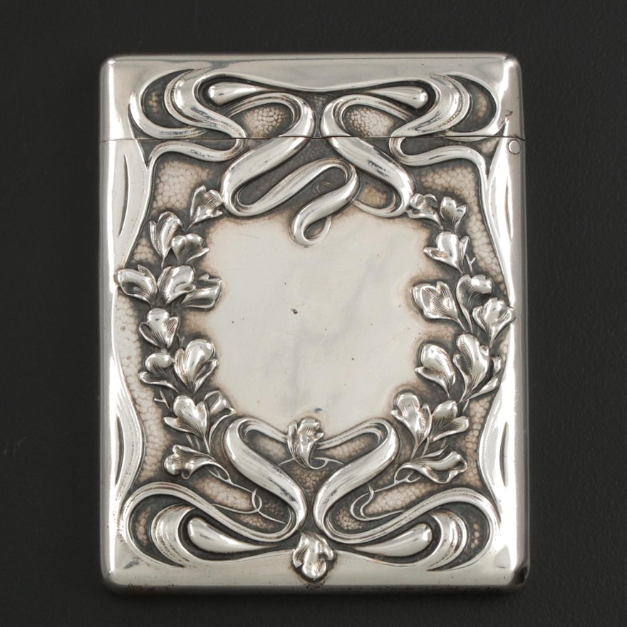 Wm. B. Kerr & Co. Sterling Silver Card Case, Late 19th/Early 20th Century