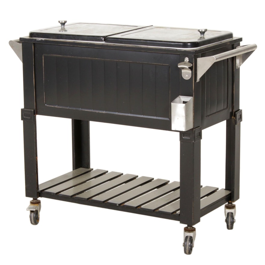Rolling Patio Cooler, Contemporary