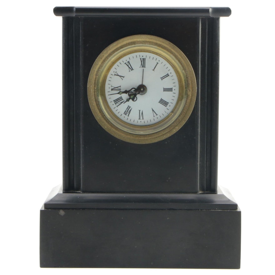 Limestone Encased Mantel Clock, Mid-20th Century
