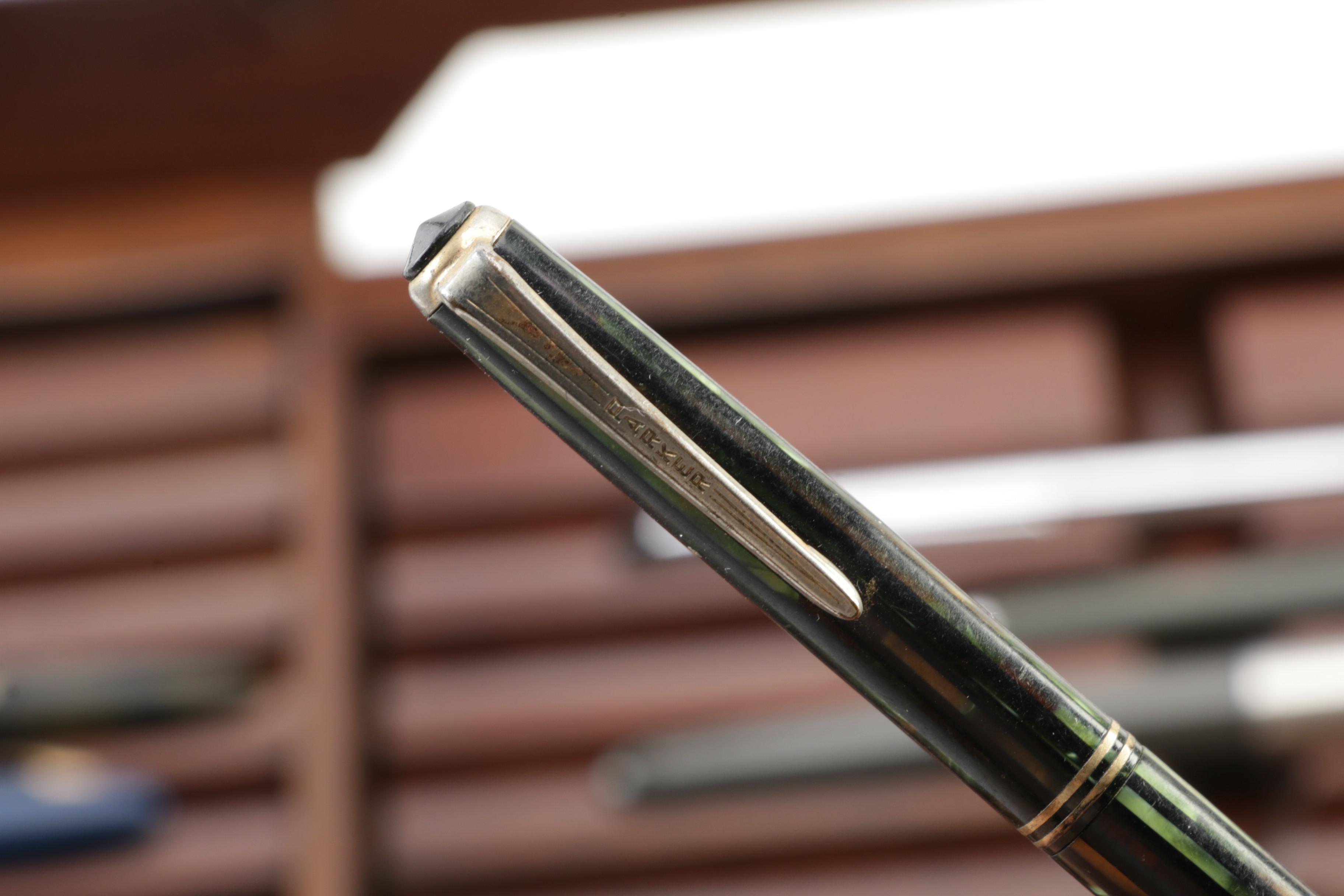 Selamat Designs Wooden Pen Display Case with Parker and Other Pens and Pencils