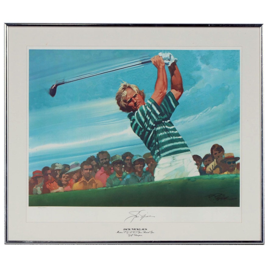 Jack Nicklaus Autographed Lithograph After R.Peak