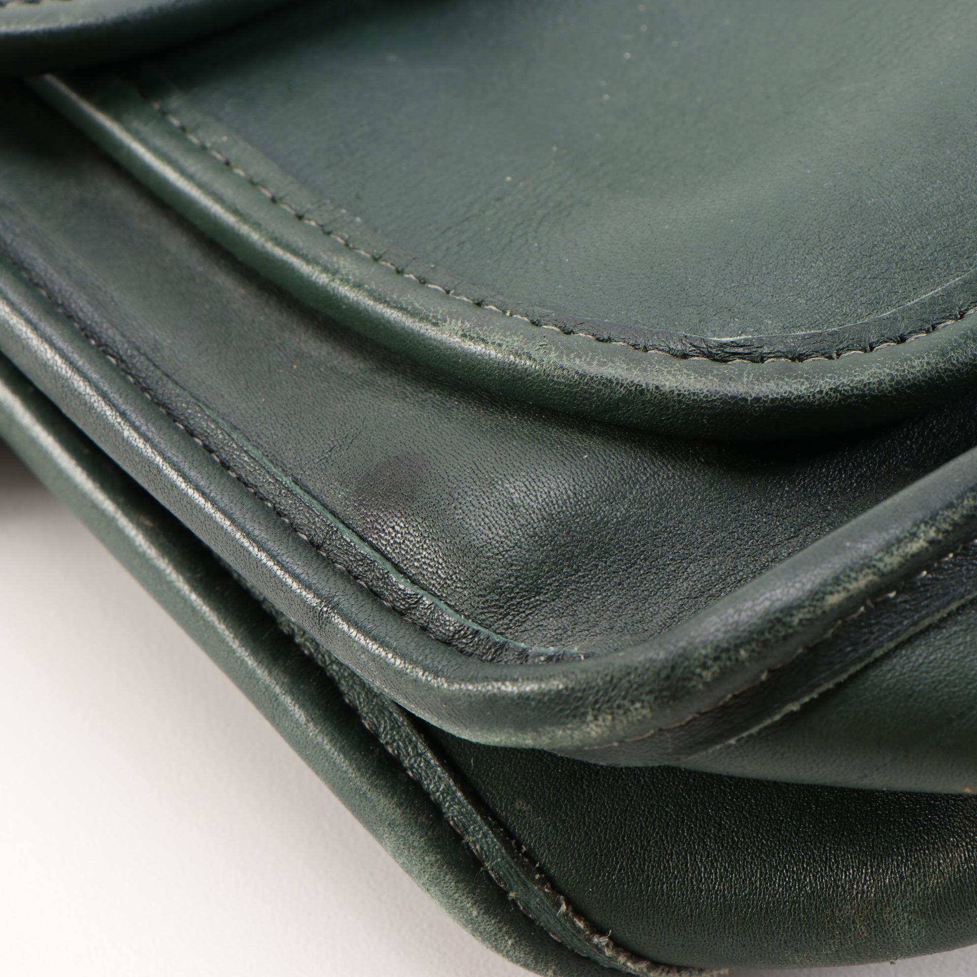 Coach Metropolitan Briefcase Messenger Bag in Green Glove-Tanned Leather