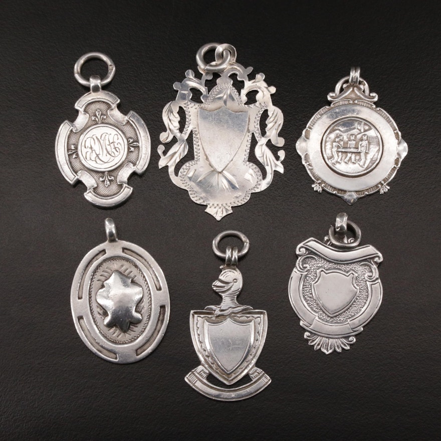Antique, Vintage and Early to Mid 20th Century Sterling Medallions