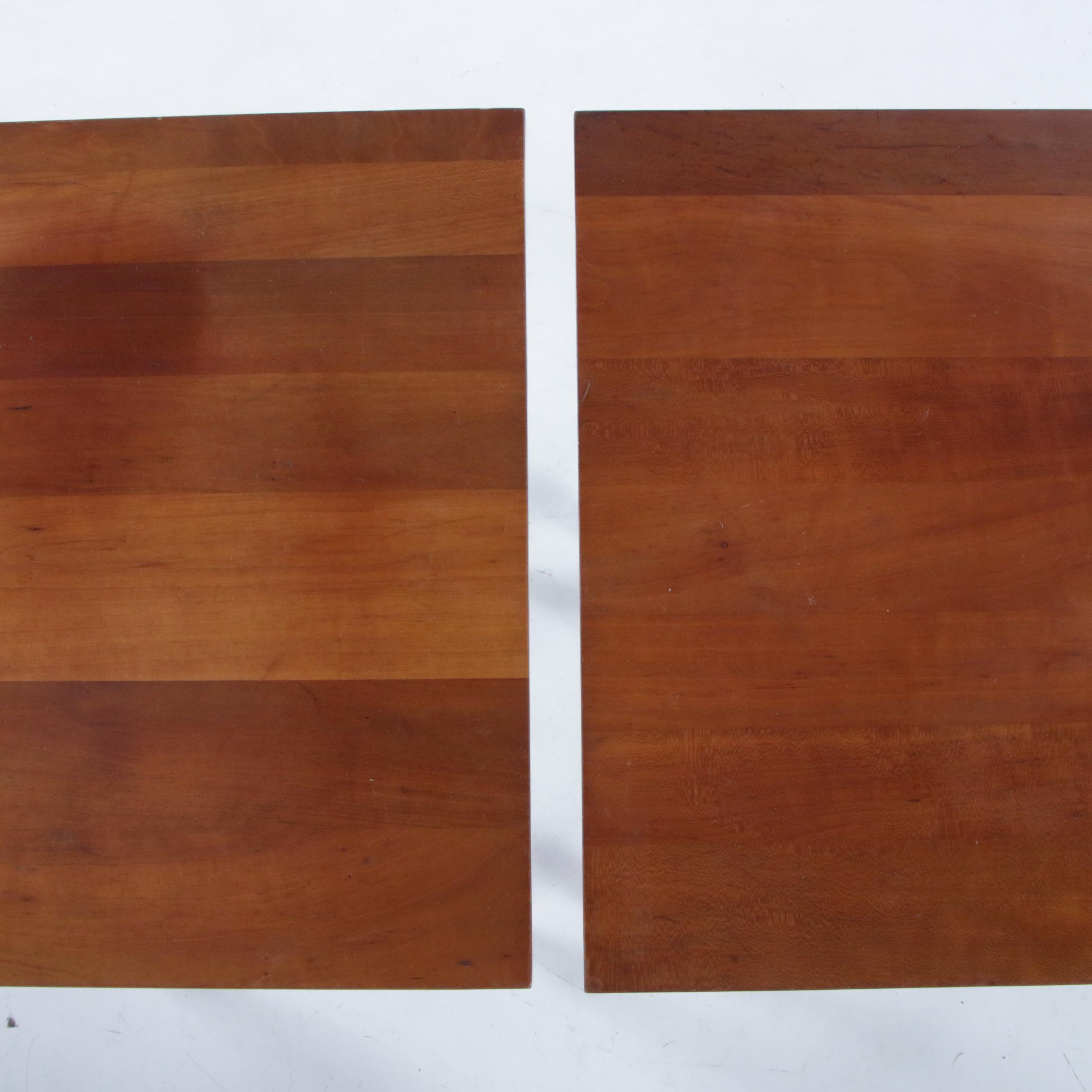 Pair of McMahan Furniture Co. American Primitive Cherrywood Side Tables