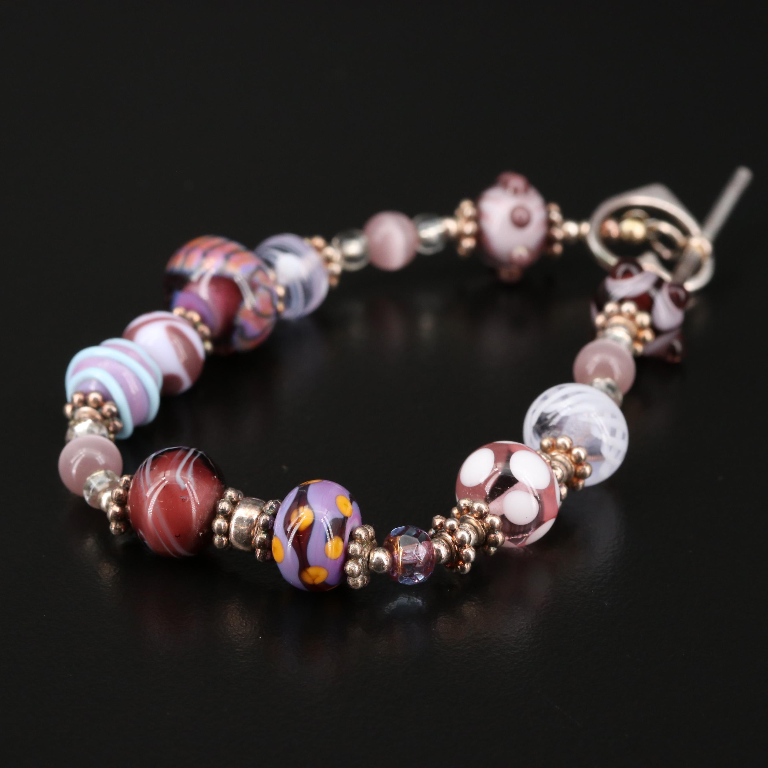 Sterling Silver Amethyst and Labradorite Bracelets Including Silpda