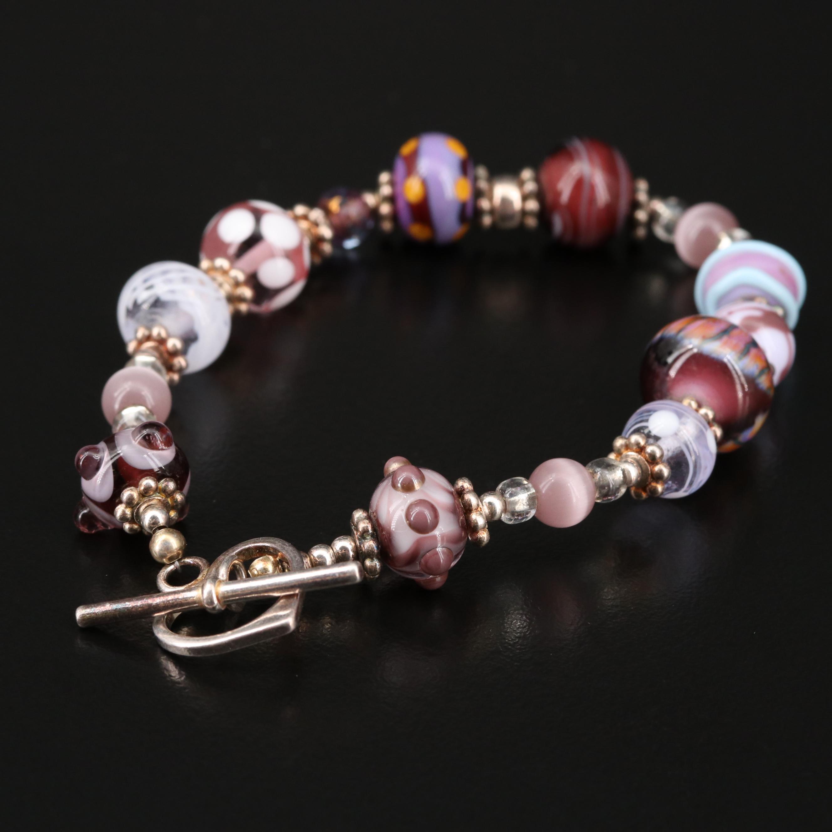 Sterling Silver Amethyst and Labradorite Bracelets Including Silpda