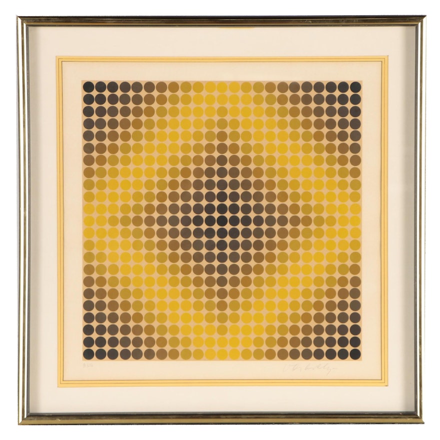 Victor Vasarely Op Art Serigraph