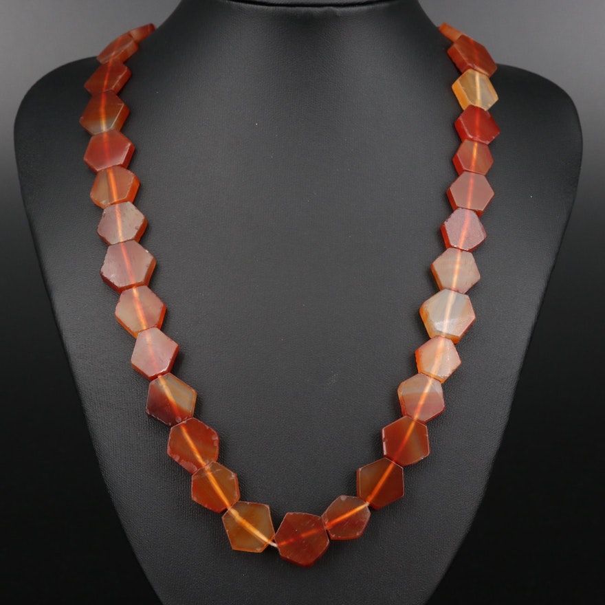 Endless Agate Beaded Necklace