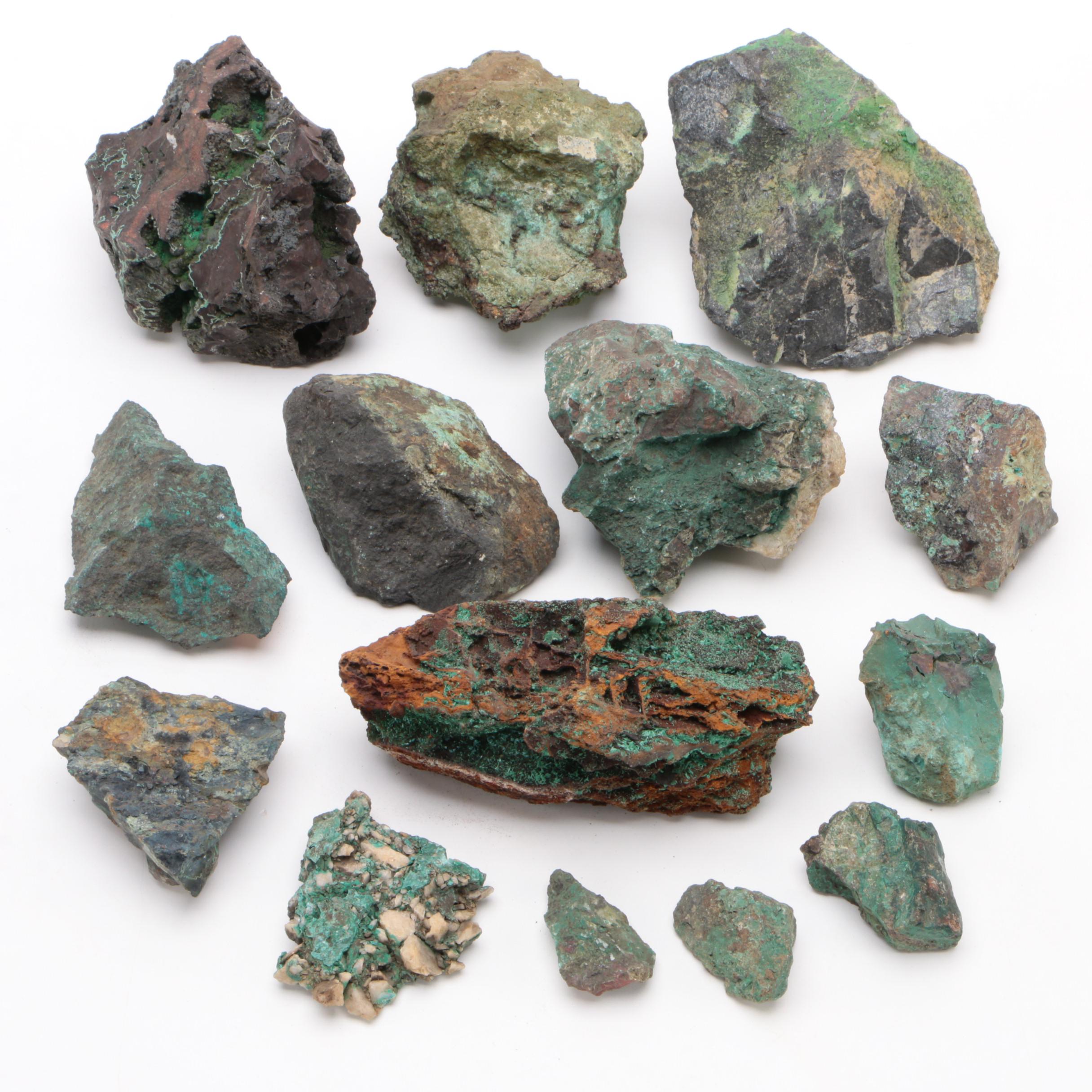 Collection of Raw Copper Ore