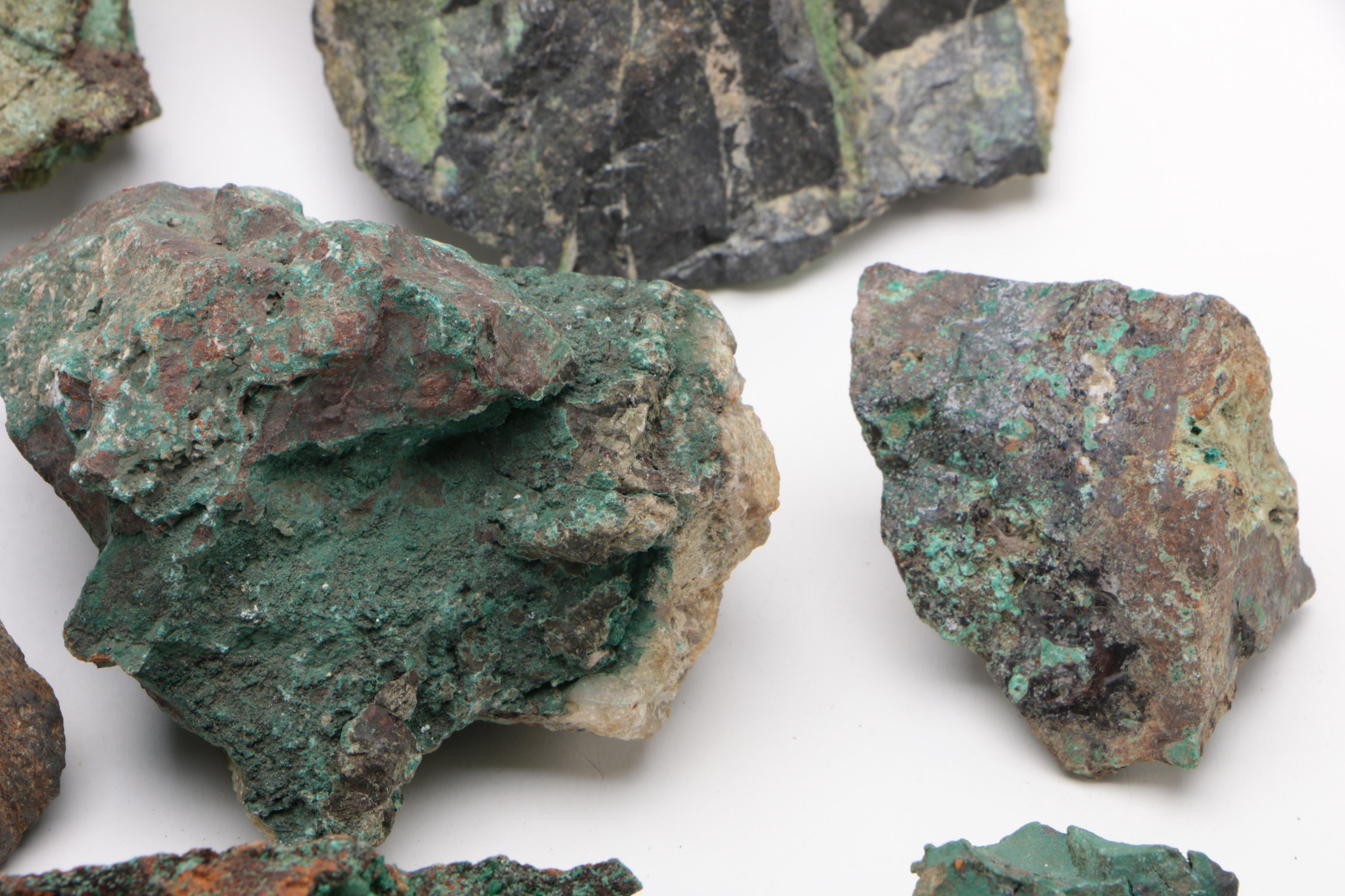 Collection of Raw Copper Ore