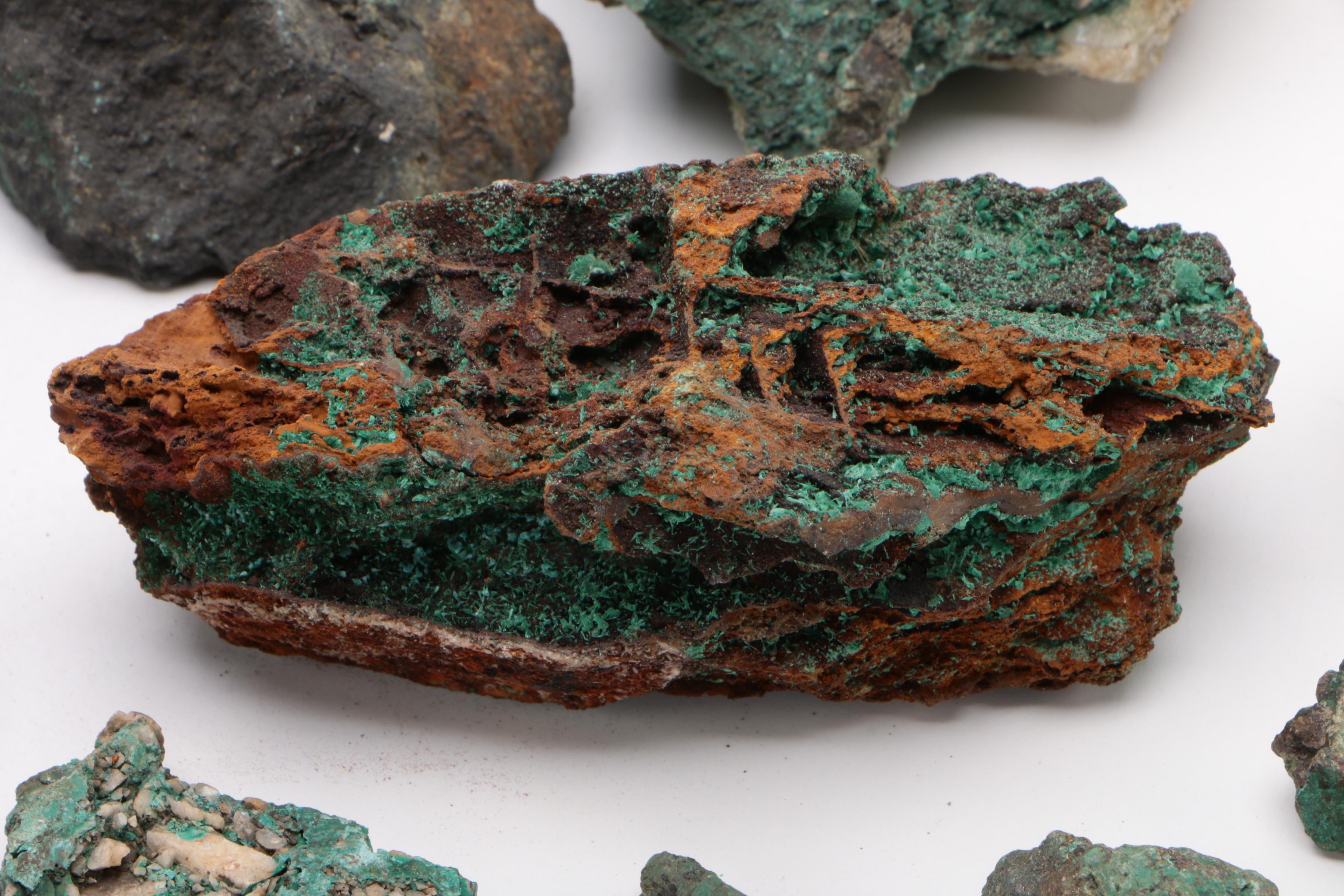Collection of Raw Copper Ore