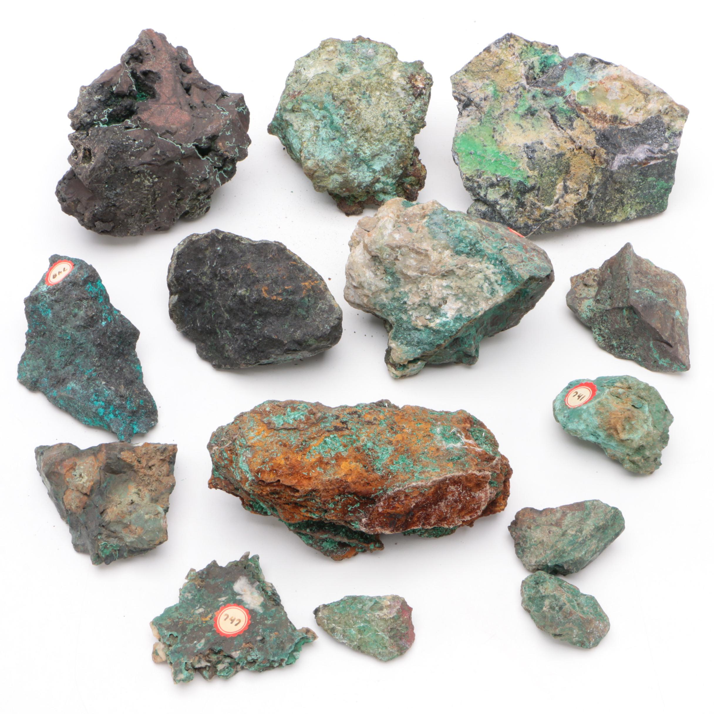 Collection of Raw Copper Ore