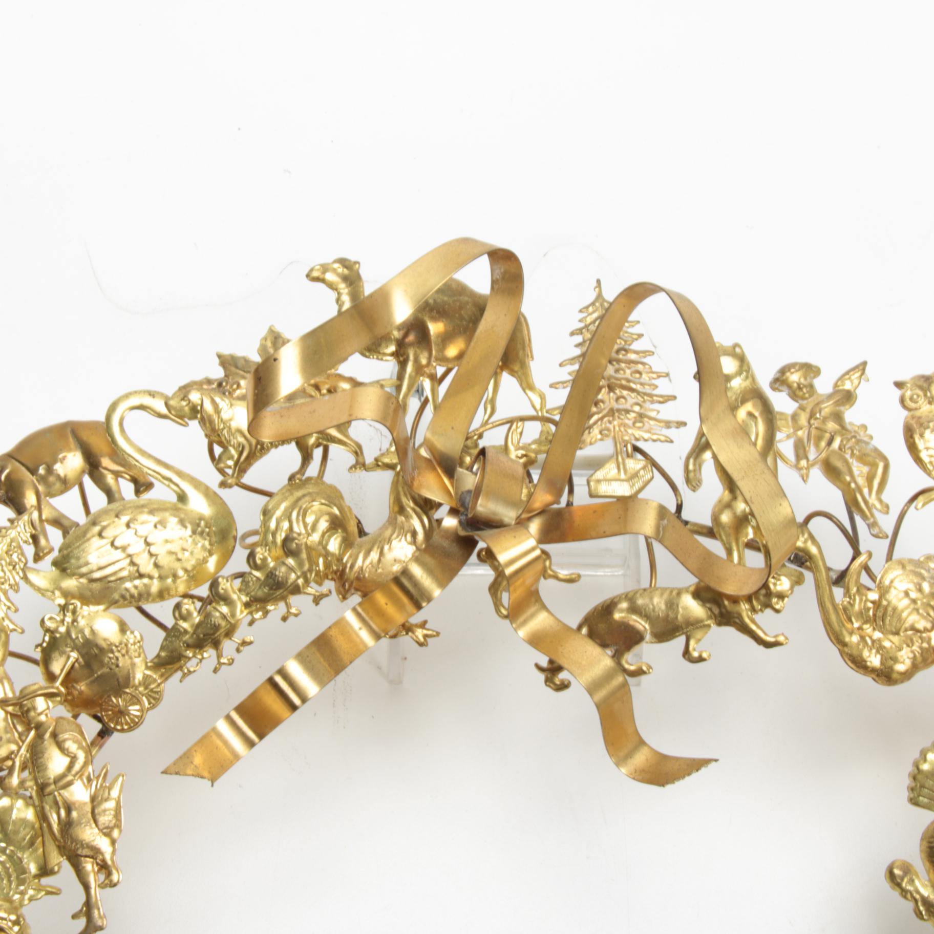 Victorian Style Petite Choses Dresden Brass Holiday Wreath