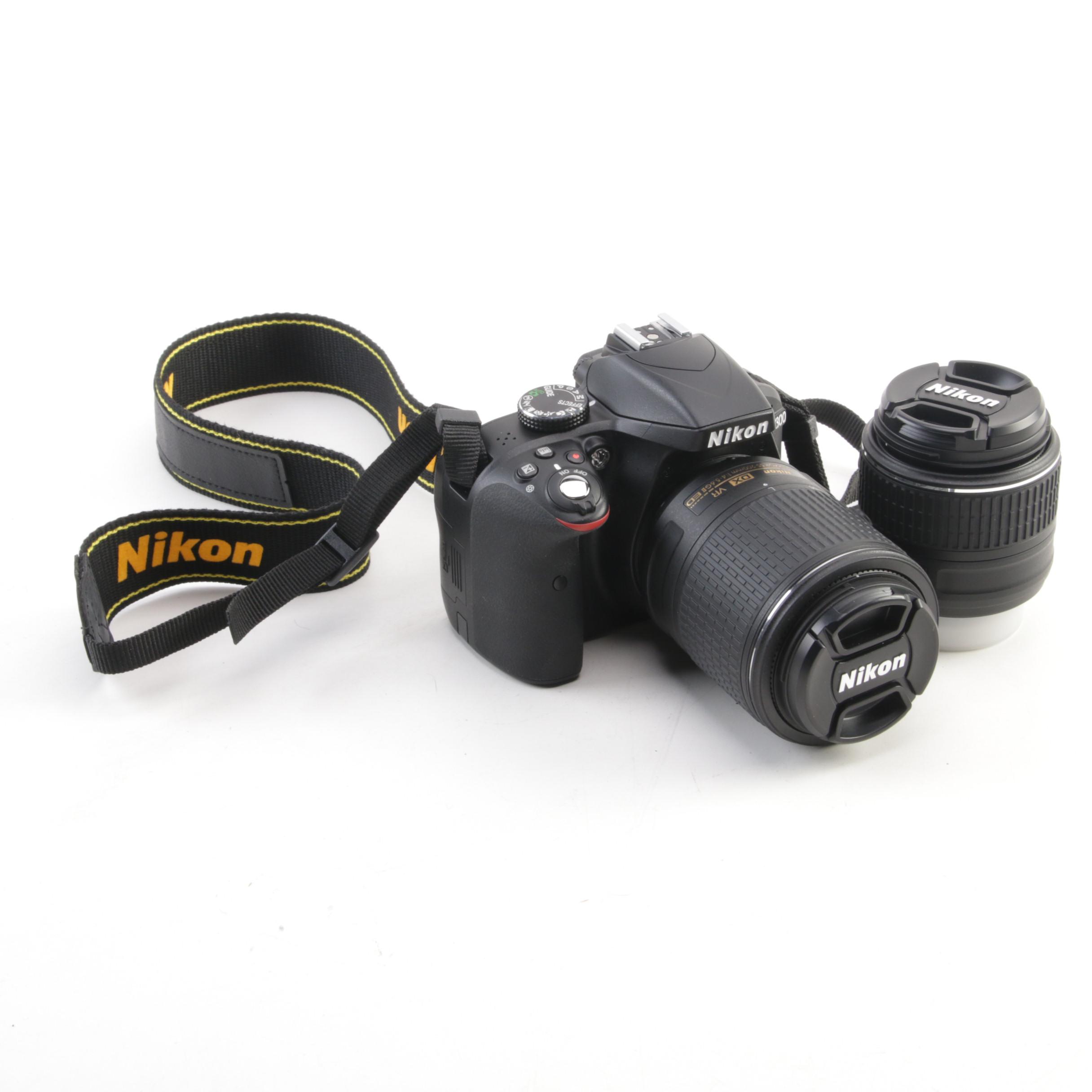 Nikon Model "D3300" DX VR Digital Camera with Tripod and Accessories