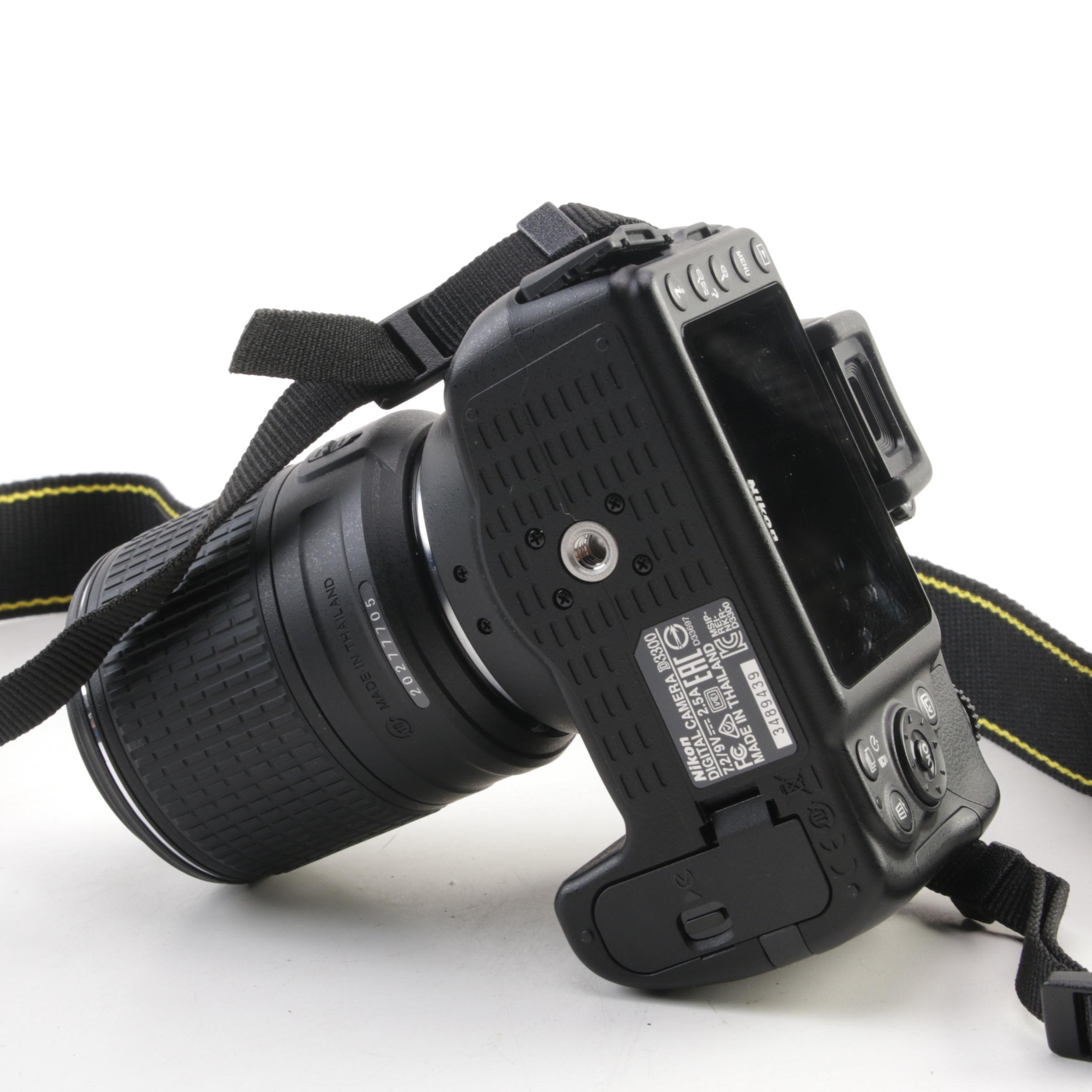 Nikon Model "D3300" DX VR Digital Camera with Tripod and Accessories