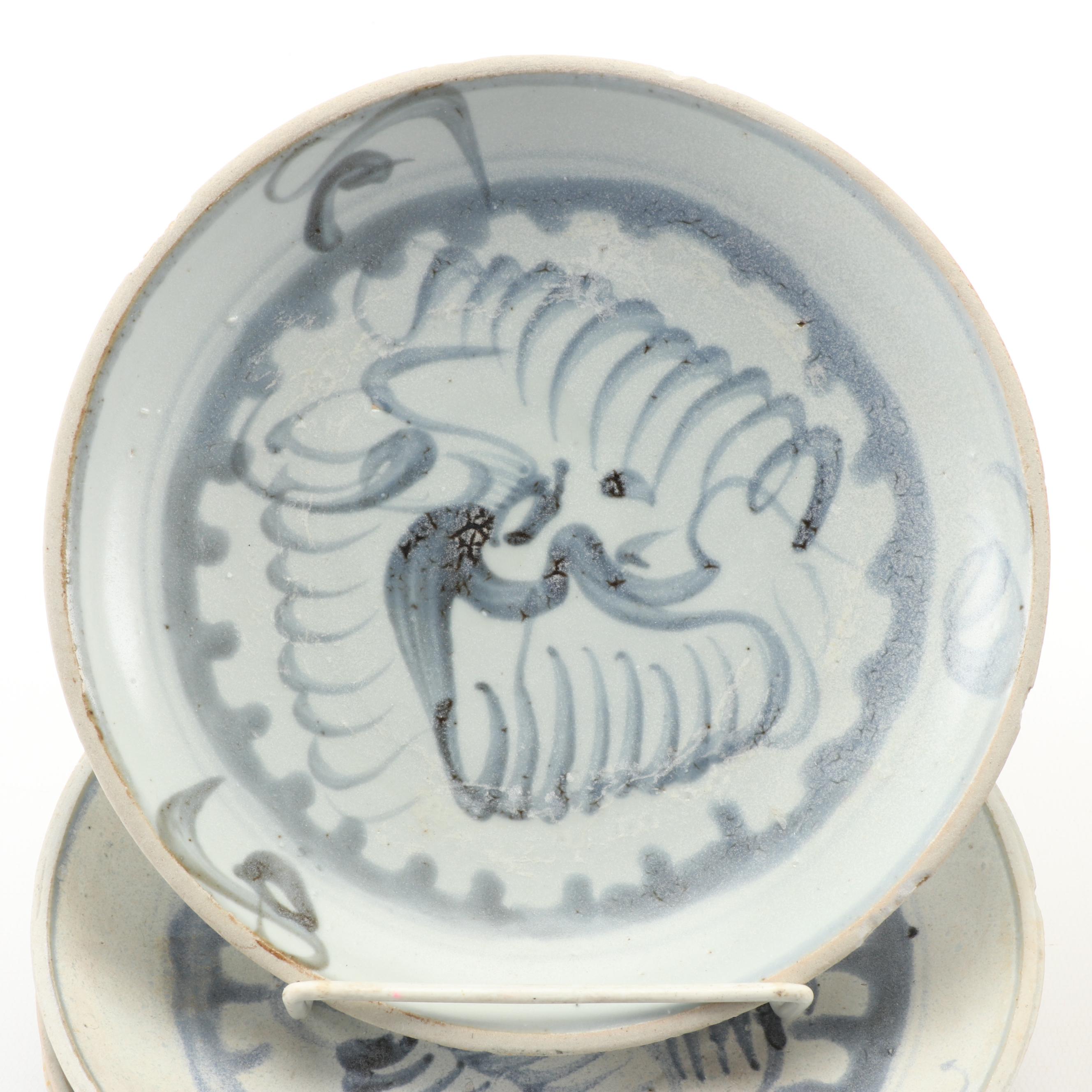 Chinese Swatow Ware Footed Bowls