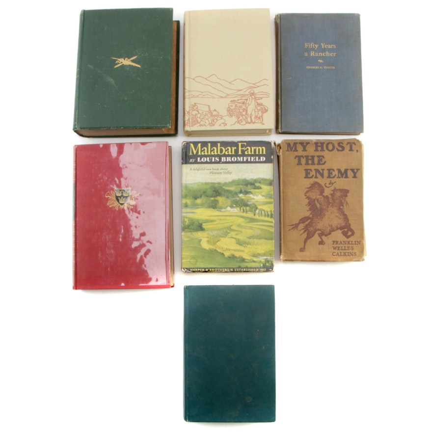 First Edition "Steamboat Gothic", "Malabar Farm" and Other Volumes