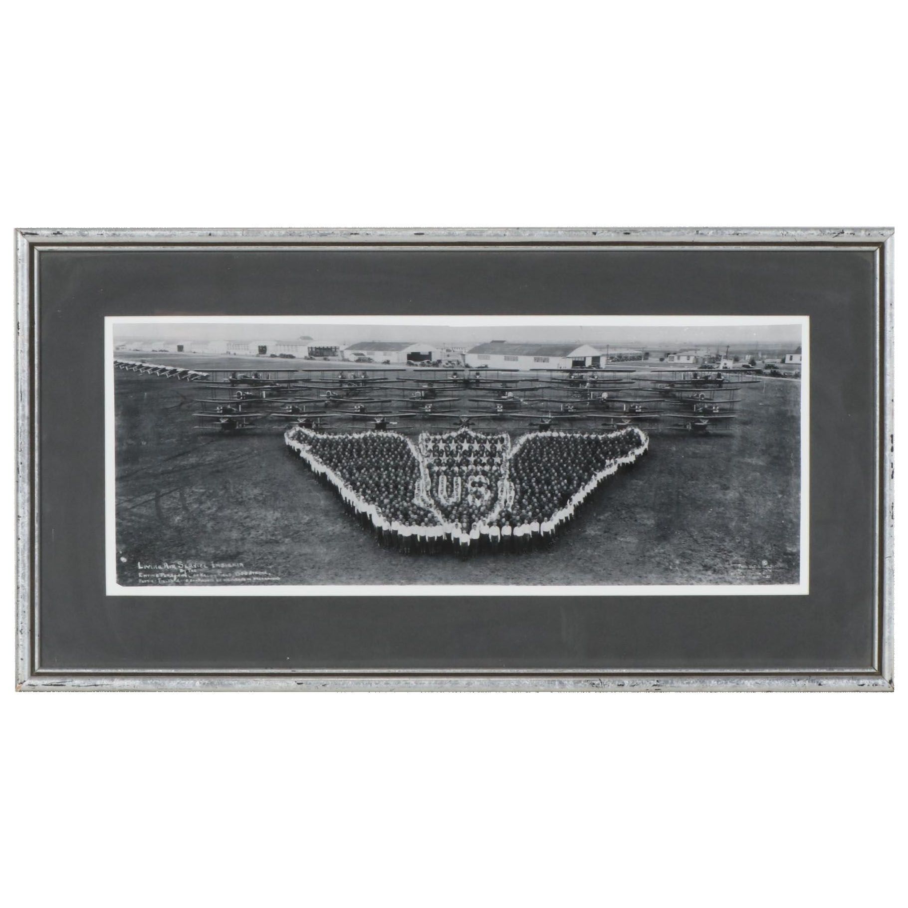 E.O. Goldbeck Reprint Panoramic Photograph "Living Air Service Insignia"
