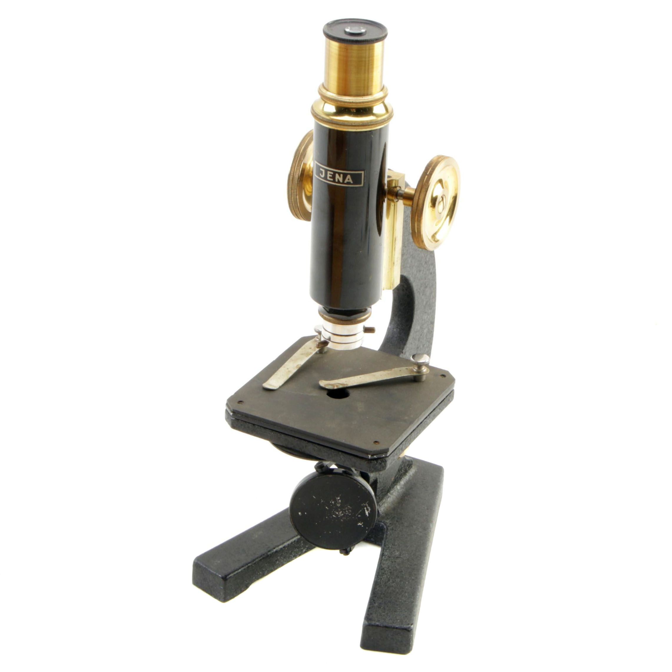 Carl Zeiss Jena Monocular Microscope with Case, Early 20th Century