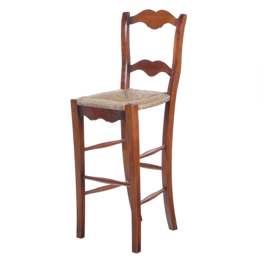 English Rush Seat Counter Height Chair