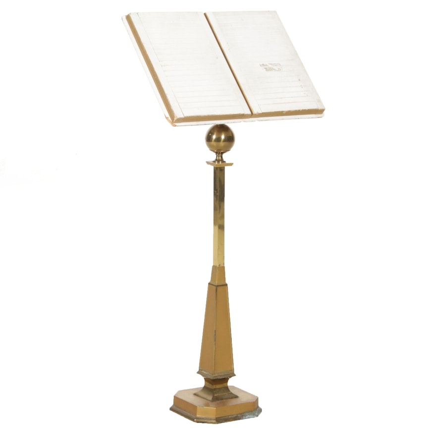 Brass Lectern Stand with Slotted Card Holder