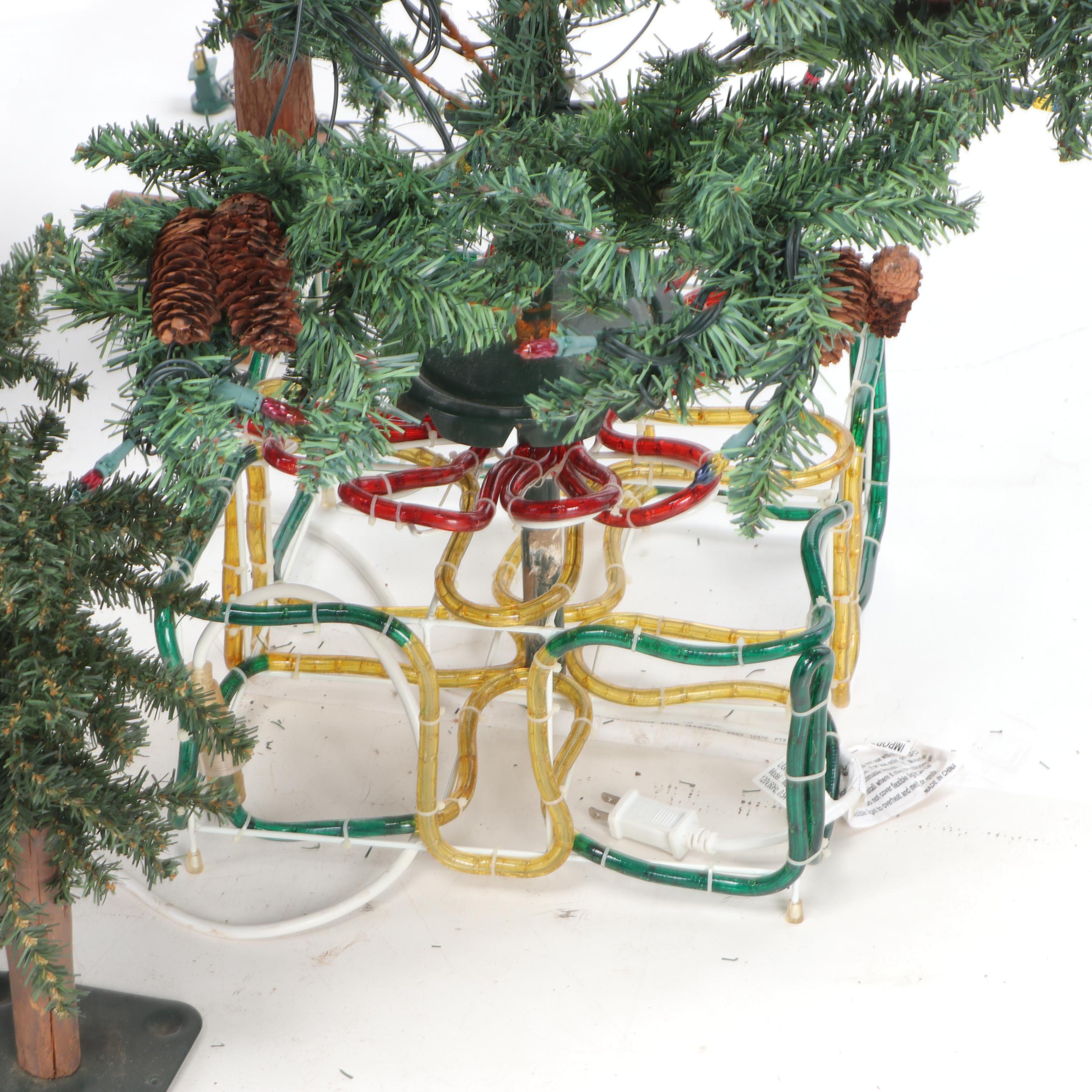 Frontgate Artificial Pre-Lit Christmas Trees with Other Christmas Decor