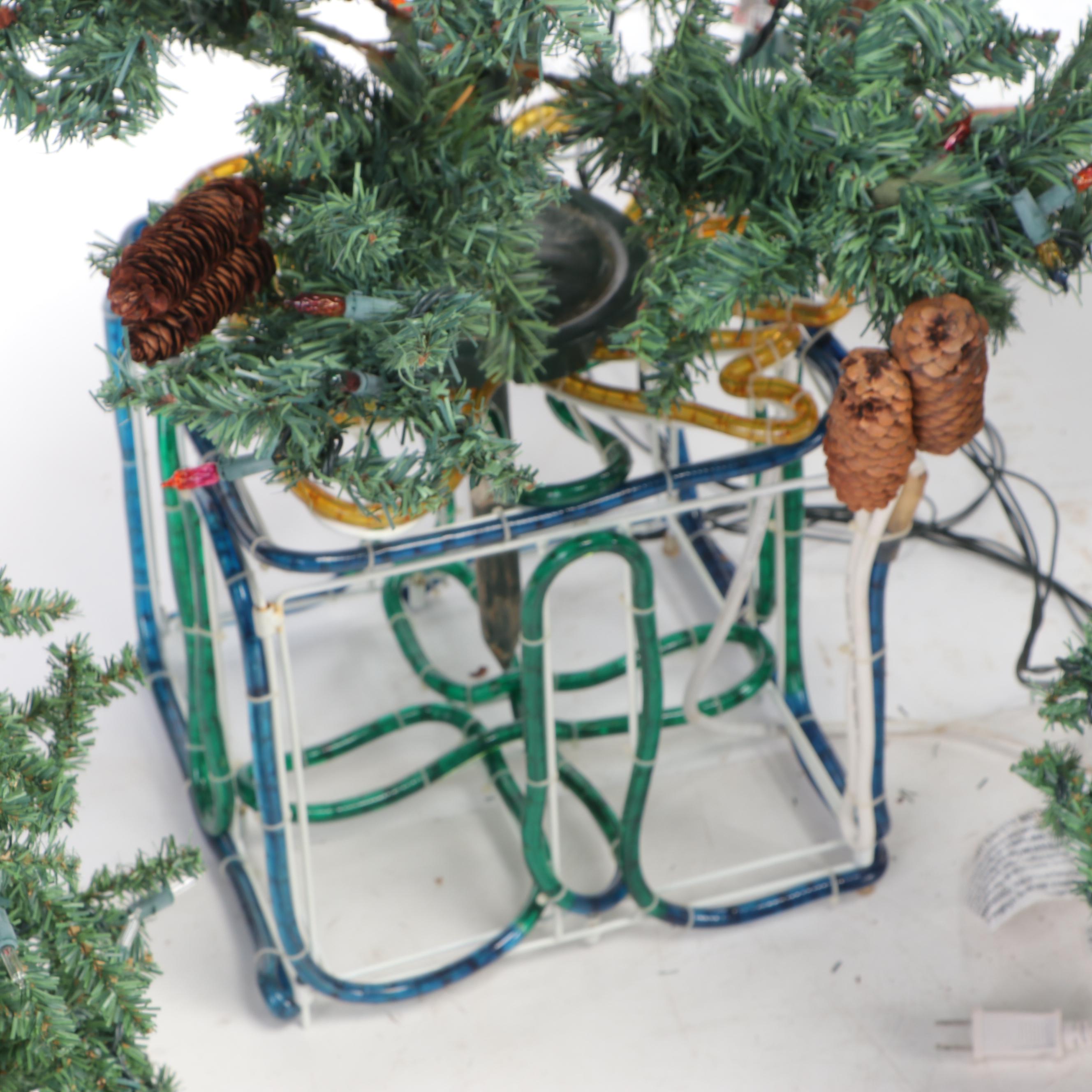 Frontgate Artificial Pre-Lit Christmas Trees with Other Christmas Decor