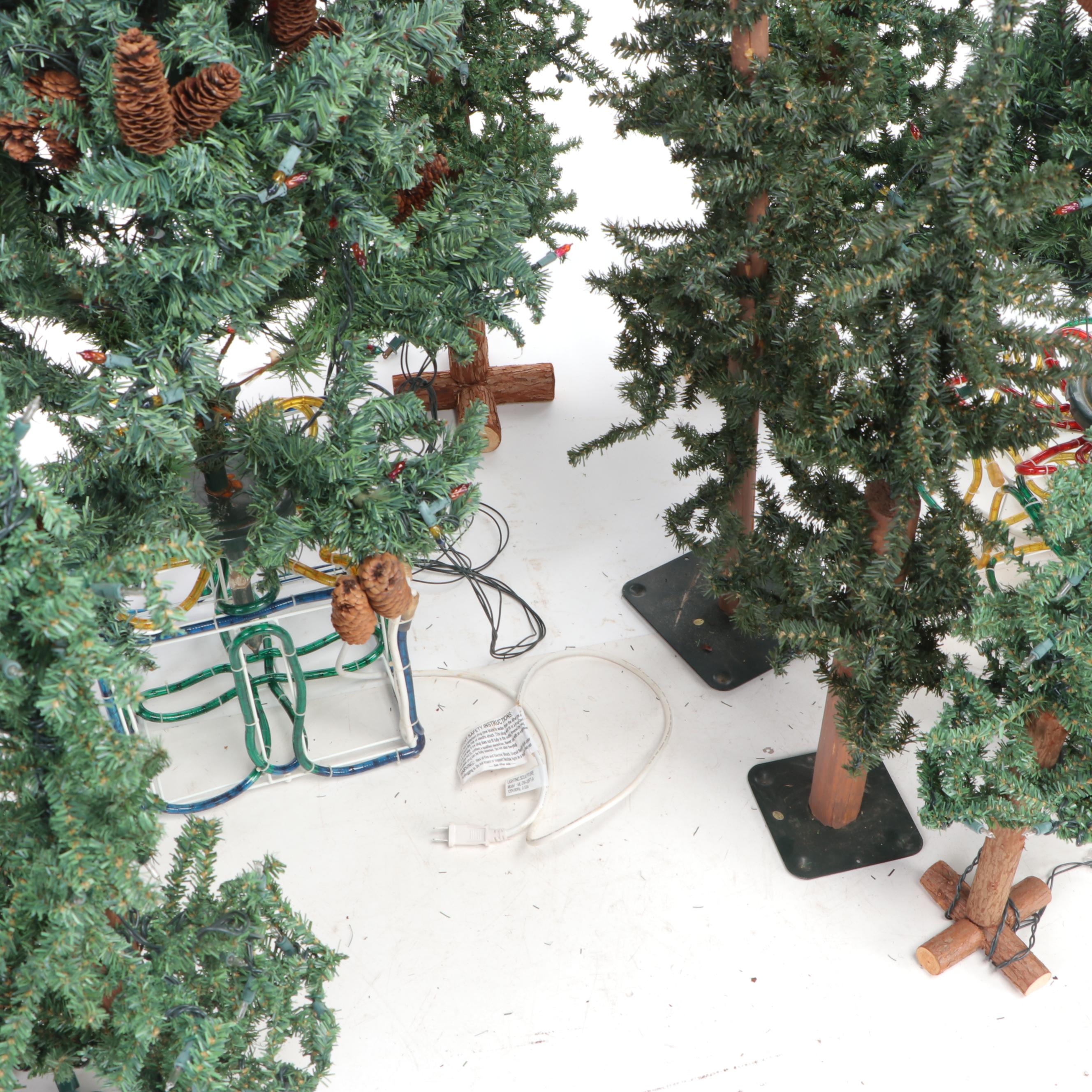 Frontgate Artificial Pre-Lit Christmas Trees with Other Christmas Decor