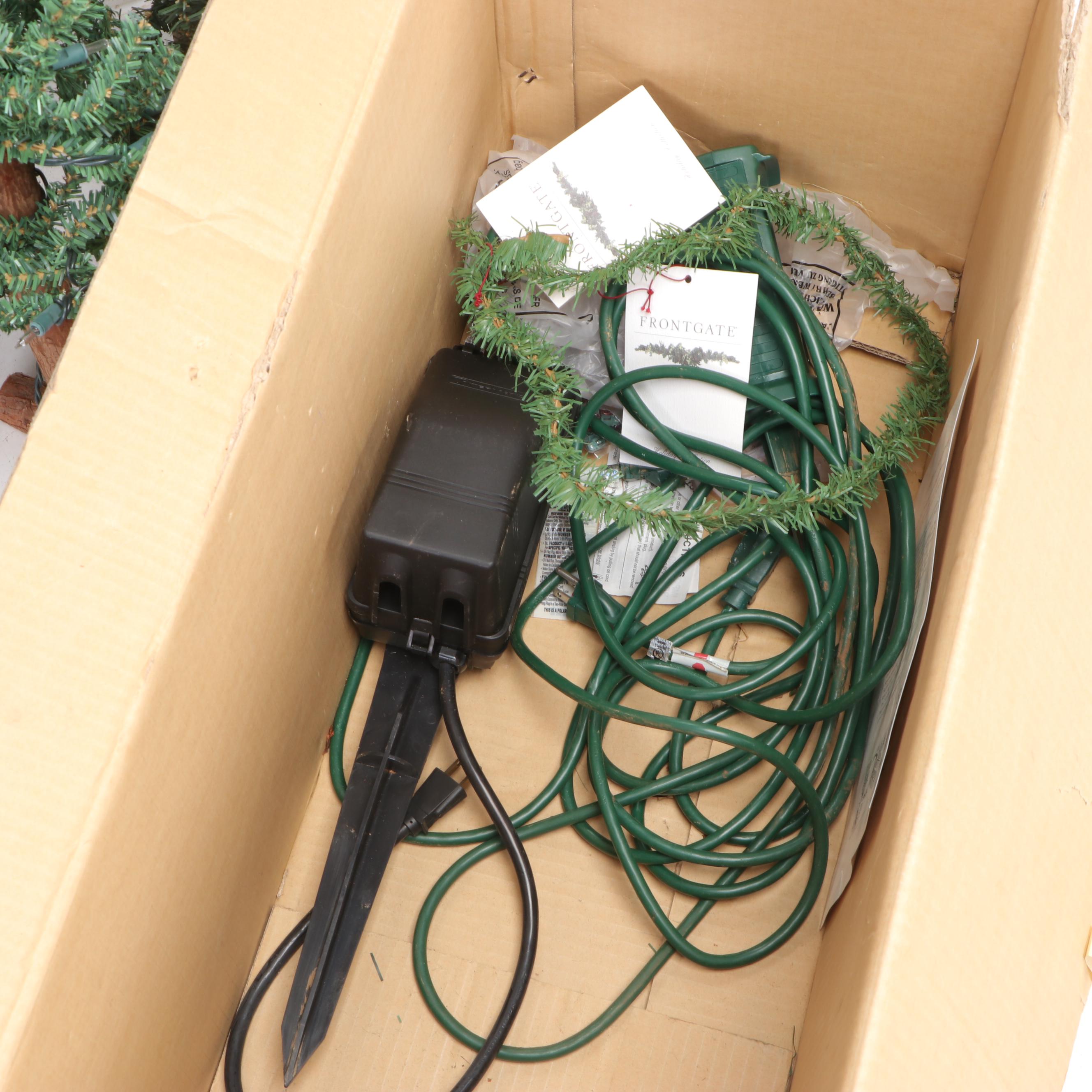 Frontgate Artificial Pre-Lit Christmas Trees with Other Christmas Decor