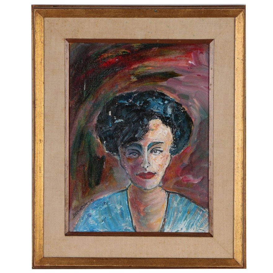 Bertha Davis Portrait Oil Painting, 1993