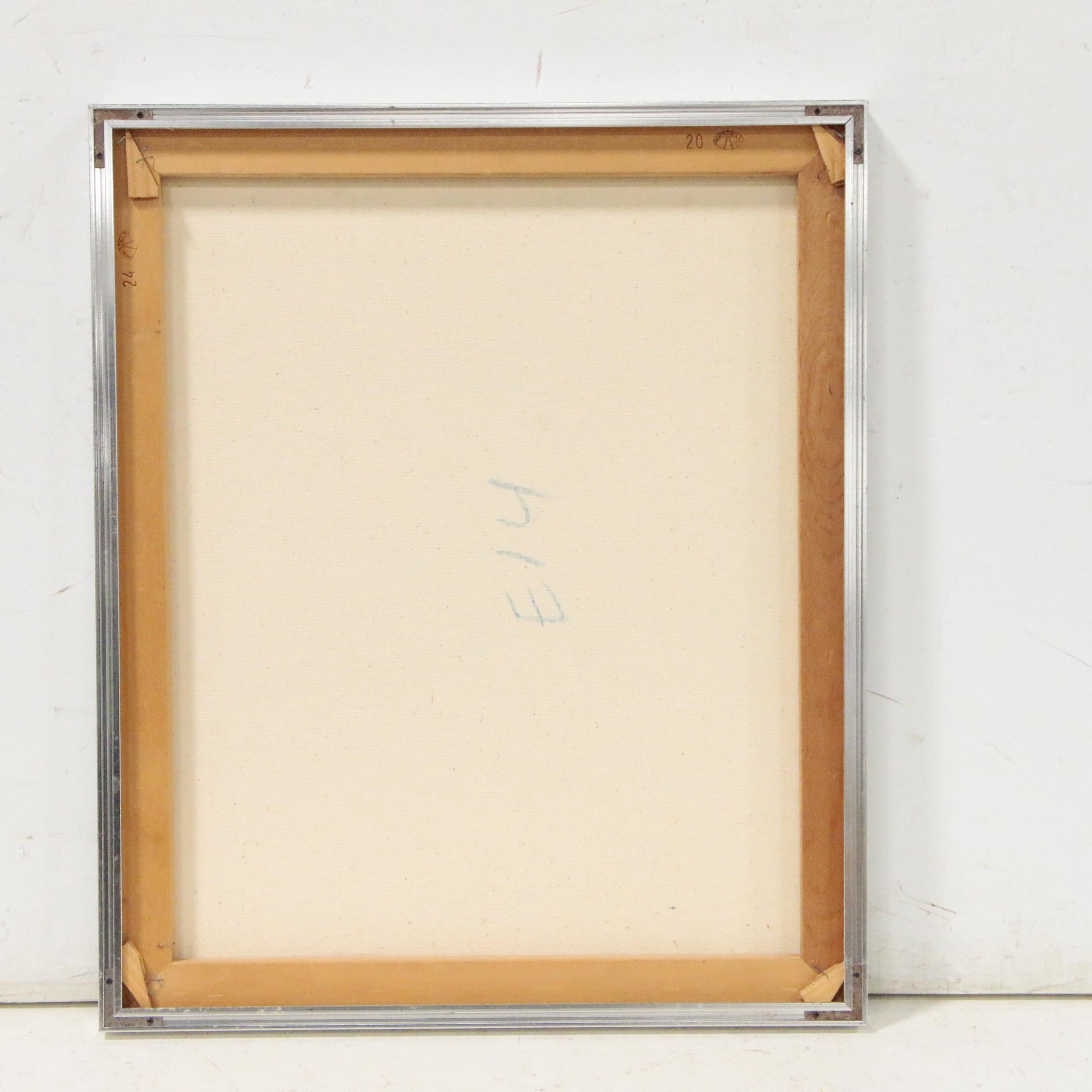 Pointillist Style Oil Painting of Two Figures Walking