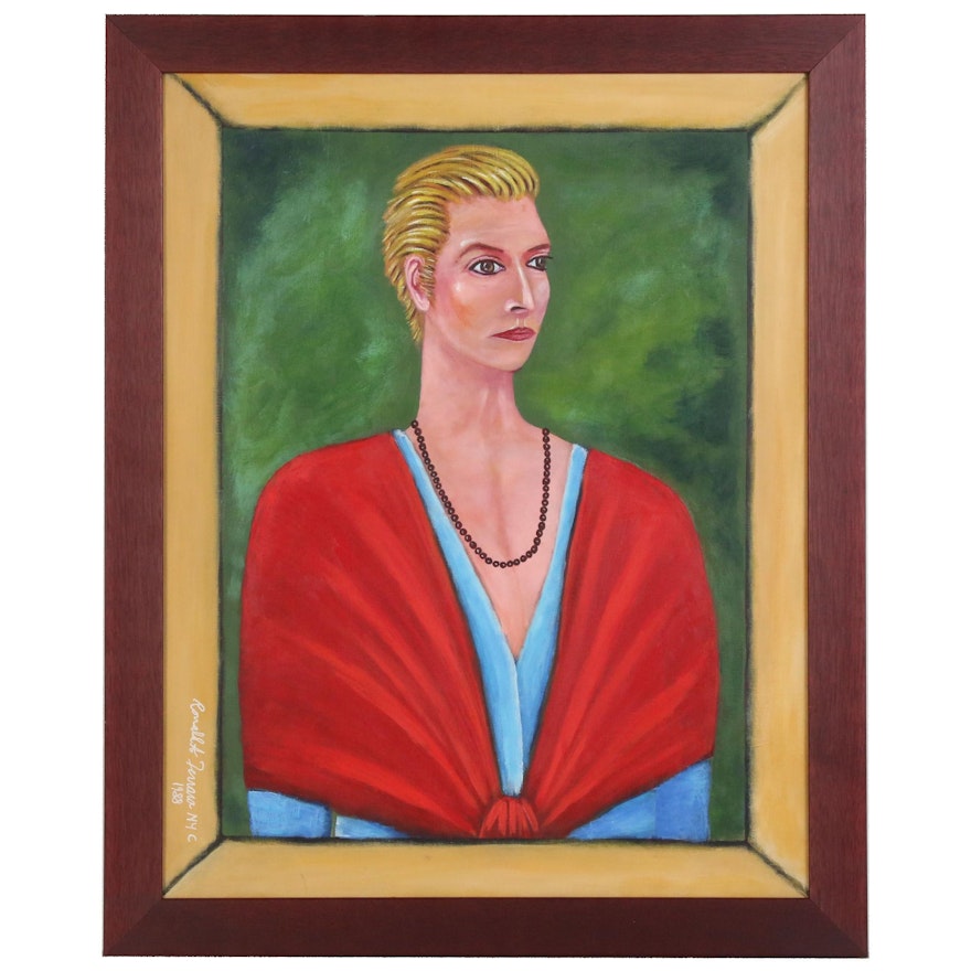 Ronald A. Ferrara Portrait Oil Painting, 1988
