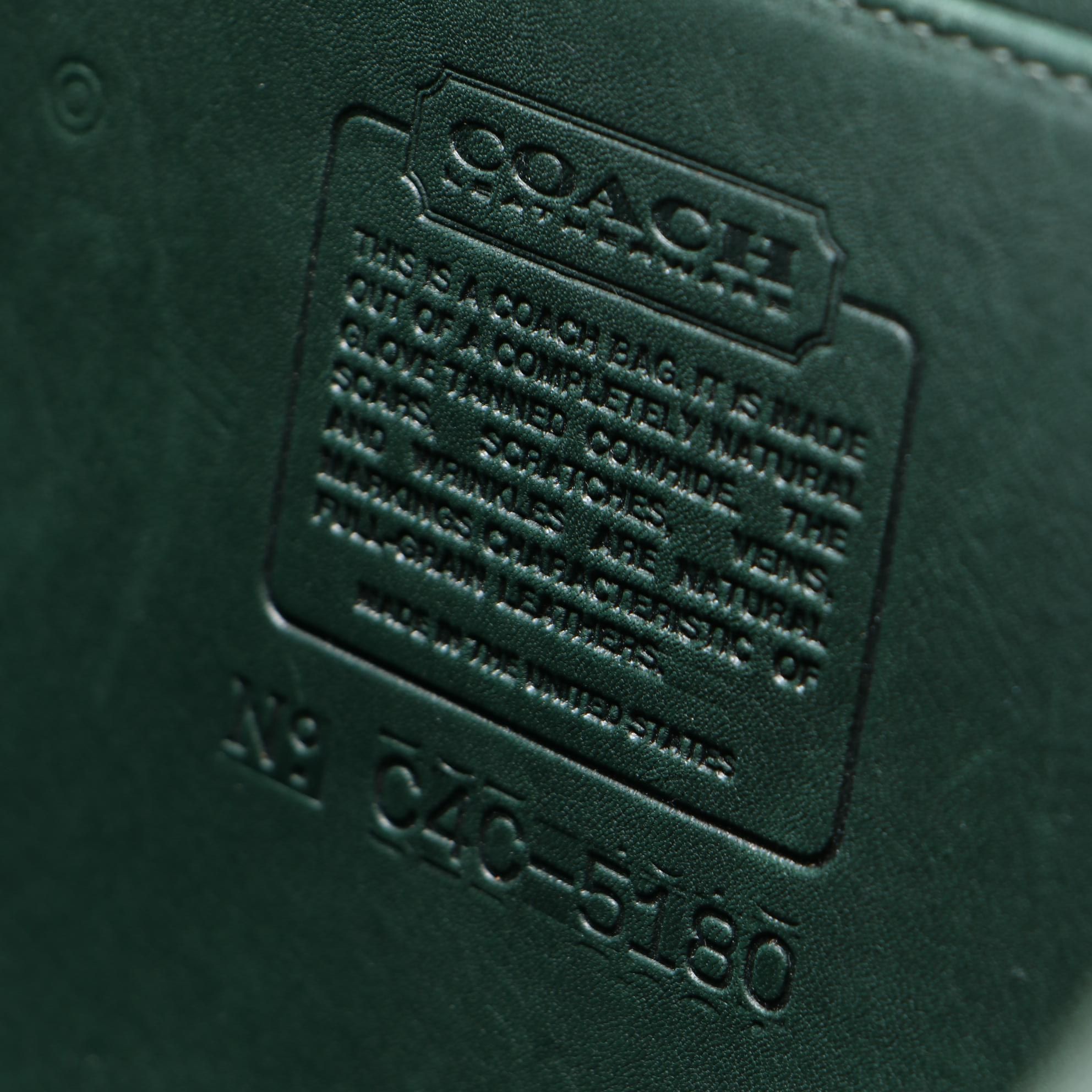 Coach Metropolitan Briefcase Messenger Bag in Green Glove-Tanned Leather