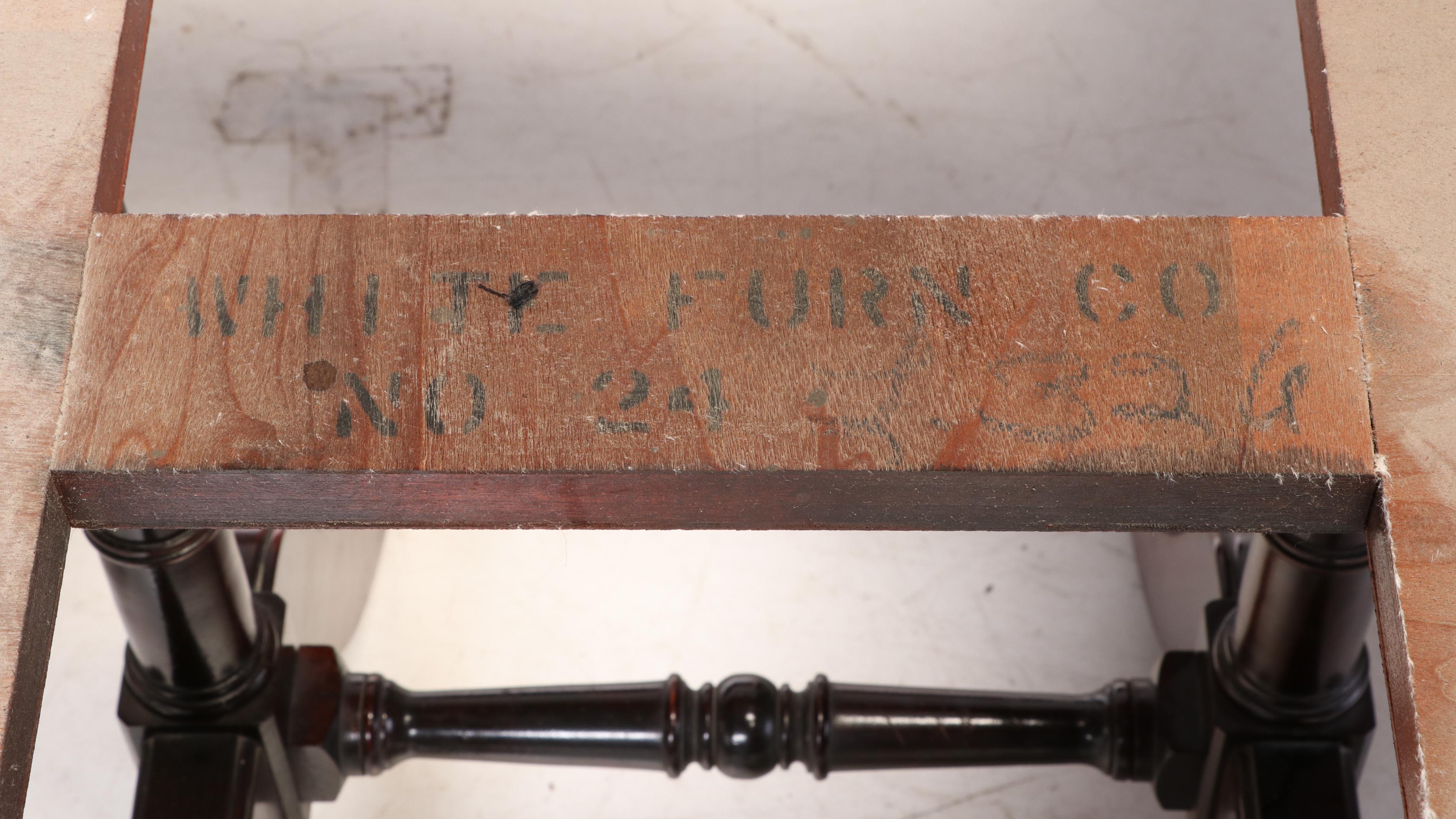 White Furniture Co. Classical Style Mahogany-Veneered and Stained Dining Suite